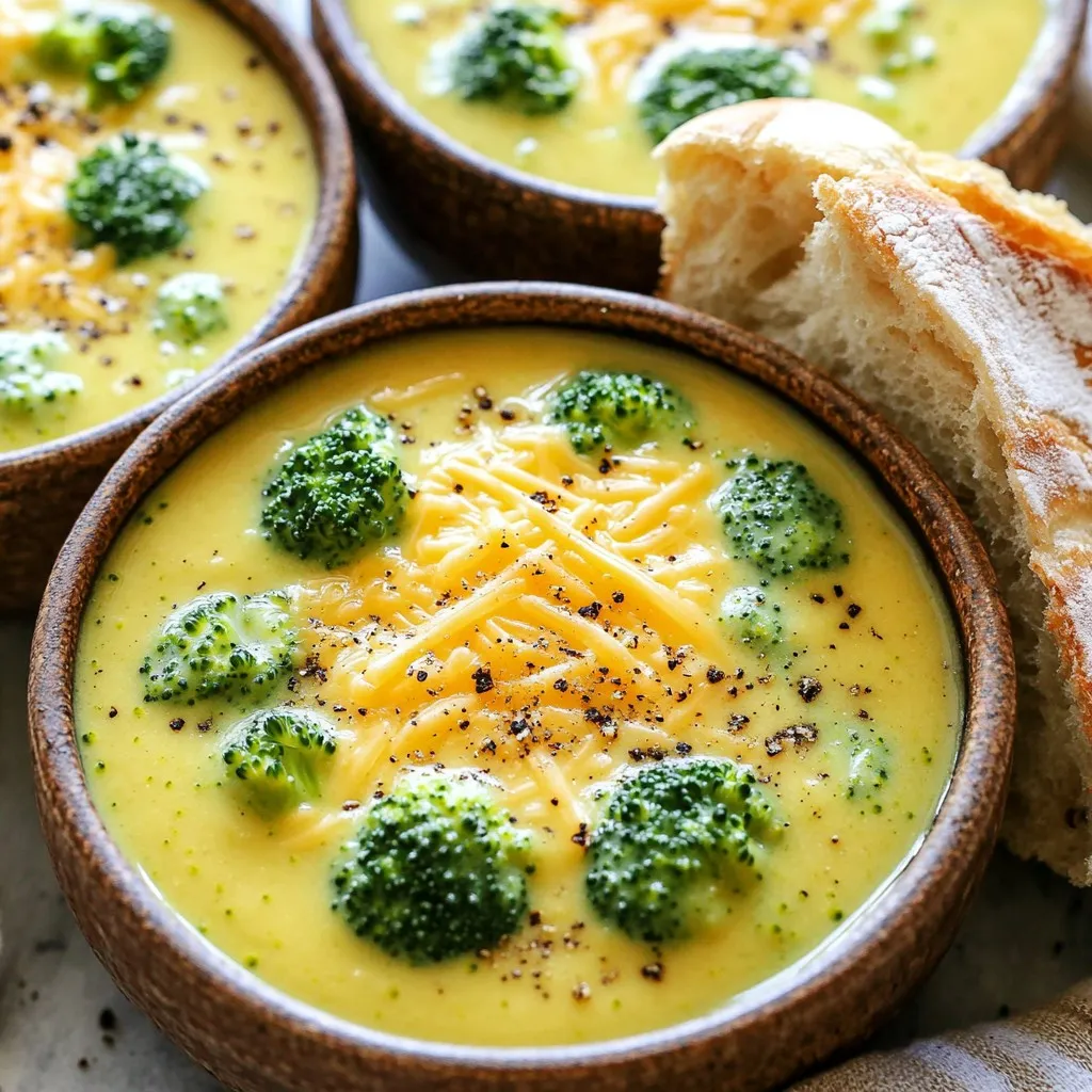 Slow Cooker Broccoli Cheddar Soup Flavorful Comfort Dish