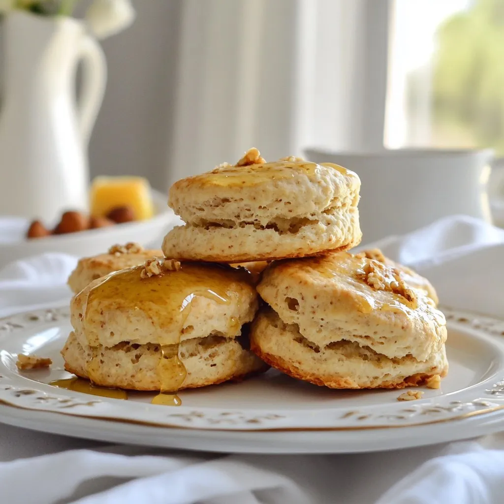 To make these freezer-friendly protein biscuits, you need a few key ingredients. Each one plays a role in creating a tasty and healthy treat. Here is what you'll need: - 2 cups whole wheat flour - 1 cup protein powder (choose vanilla or unflavored for flexibility) - 1 tablespoon baking powder - ½ teaspoon salt - 1 cup plain, unsweetened Greek yogurt - 1/4 cup almond milk (or any milk substitute you prefer) - 1/4 cup honey or maple syrup for a touch of sweetness - 1/4 cup melted coconut oil (or an oil of your choice) - Optional: 1/2 cup mixed berries or chopped nuts to enhance texture and flavor Each ingredient adds nutrition and flavor. Whole wheat flour gives fiber and a nutty taste. Protein powder boosts protein and keeps you full. Baking powder helps the biscuits rise, making them light. Salt enhances all the flavors, while Greek yogurt adds creaminess. Almond milk keeps it dairy-free, and sweeteners like honey or maple syrup offer a hint of sweetness. Coconut oil gives a rich flavor and moist texture. You can also add berries or nuts for extra crunch and taste. {{ingredient_image_2}} 1. Preheat Oven and Prepare Baking Sheet Start by setting your oven to 400°F (200°C). This step is key for even baking. Line a baking sheet with parchment paper. This will help prevent the biscuits from sticking. 2. Combine Dry Ingredients In a large mixing bowl, add 2 cups of whole wheat flour, 1 cup of protein powder, 1 tablespoon of baking powder, and ½ teaspoon of salt. Whisk these dry ingredients well. This ensures that the baking powder and salt spread evenly throughout. 3. Mix Wet Ingredients In another bowl, mix 1 cup of plain Greek yogurt, ¼ cup of almond milk, ¼ cup of honey or maple syrup, and ¼ cup of melted coconut oil. Whisk until the mixture is smooth. This adds moisture and flavor to your biscuits. 4. Combine Mixtures Pour the wet ingredients into the bowl with the dry mix. Stir gently until just combined. Be careful not to over-mix, as this can make the biscuits tough. If you want to add some fun, fold in ½ cup of mixed berries or chopped nuts. 5. Portioning the Dough Use a cookie scoop or an ice cream scoop to drop the dough onto the baking sheet. Space them about 2 inches apart. This allows the biscuits to spread without touching each other. 6. Baking Instructions Bake the biscuits for 15-18 minutes. They should turn lightly golden on the bottom. To check for doneness, insert a toothpick into the center. If it comes out clean, your biscuits are ready! These simple steps will lead you to delicious, protein-packed biscuits. Enjoy the ease of making these treats, knowing they are freezer-friendly too! Avoiding Over-mixing Mix gently when you combine wet and dry ingredients. Over-mixing makes biscuits tough. Stir until just combined. The dough should look a bit lumpy. Tips for Incorporating Add-ins If you want to add berries or nuts, fold them in last. Use a spatula to gently mix them. This keeps the add-ins whole and tasty. Achieving the Right Texture For a soft biscuit, use Greek yogurt and almond milk. These keep the dough moist. Bake until the bottoms are golden. This helps create a light, fluffy texture. Pairing Ideas for Breakfast or Snack Enjoy these biscuits warm. Spread almond butter on top for added flavor. You can also serve them with yogurt or fresh fruit. They make a great breakfast or snack. Enhancing Flavor Profiles To boost flavor, try adding spices. Cinnamon or vanilla extract works well. You can also drizzle honey or maple syrup on top for sweetness. Pro Tips Use Fresh Ingredients: For the best flavor and texture, always use fresh ingredients, especially when it comes to Greek yogurt and any add-ins like berries or nuts. Experiment with Add-Ins: Feel free to customize your biscuits by adding different fruits, nuts, or seeds to suit your taste and nutritional needs. Monitor Baking Time: Keep an eye on the biscuits as they bake; ovens can vary, and you want to avoid over-baking for a dry texture. Store Properly: Ensure the biscuits are completely cooled before storing them in an airtight container or freezer bag to maintain freshness. {{image_4}} Gluten-Free Option You can easily make these biscuits gluten-free. Use a gluten-free flour blend instead of whole wheat flour. Many blends work well, so pick one you like. This makes it simple for those who need to avoid gluten. Vegan Modification To make these biscuits vegan, swap the Greek yogurt for a plant-based yogurt. You can also replace honey with maple syrup. This keeps the sweetness but fits a vegan diet. Flavor Variations with Spices or Extracts Add fun flavors to your biscuits! Consider mixing in cinnamon, nutmeg, or vanilla extract. Just a teaspoon can really change the taste. This way, you can enjoy many different flavors each time you bake. Different Protein Powders You can choose any protein powder you like. Options include whey, pea, or soy protein. Each type brings a unique taste, so experiment to find your favorite. You can use vanilla or unflavored powder for flexibility. Swapping Oils If you want to switch oils, you have options! Instead of coconut oil, try olive oil or avocado oil. This can give your biscuits a different flavor and texture. Choose what you have in your kitchen for an easy swap. To store your biscuits, first, let them cool completely. This step is key. If you freeze them while warm, they may become soggy. Once cool, place them in an airtight container or a freezer bag. Remove any air to keep them fresh. You can stack the biscuits, but separate layers with parchment paper to avoid sticking. These biscuits last in the freezer for up to three months. They stay tasty, so you can enjoy them later. Just label your container with the date to track freshness. The best ways to reheat your biscuits are in the microwave or a toaster oven. For the microwave, heat one biscuit for about 20-30 seconds. Check to avoid overheating. If you use a toaster oven, set it to 350°F (175°C) and heat for about 5-7 minutes. This keeps them soft on the inside and crispy on the outside. After reheating, serve the biscuits warm. They pair well with almond butter or yogurt. This adds flavor and makes a great snack or breakfast! Can I use different types of flour? Yes, you can use different flours. Almond flour works well for a nutty flavor. Oat flour is another good choice for a soft texture. Each flour may change the taste and texture slightly. Keep that in mind when you pick your flour. How do I know when they are done baking? Your biscuits are done when they are lightly golden on the bottoms. You can also use a toothpick. If it comes out clean from the center, they are ready. This usually takes about 15 to 18 minutes at 400°F (200°C). What is the best way to store leftovers? Once cooled, place the biscuits in an airtight container or freezer bag. Store them in the freezer for up to three months. This keeps them fresh and ready for later. When you want one, just reheat it in the microwave or toaster oven. Can these biscuits be made ahead of time? Absolutely! You can make these biscuits ahead of time and freeze them. This is a great way to have a tasty snack or breakfast ready. Follow the storage tips to keep them fresh and delicious. You now have a simple way to bake tasty, healthy biscuits. We covered key ingredients like whole wheat flour and Greek yogurt. You learned step-by-step instructions, helpful tips, and ways to customize your biscuits. Whether you prefer gluten-free or vegan options, there’s something for everyone. Remember to store leftovers correctly to keep them fresh. Baking can be fun and rewarding, so enjoy your creations! Happy baking!