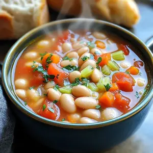- 2 cups dried white beans (cannellini or great northern), soaked overnight - 1 medium onion, diced - 3 cloves garlic, minced - 3 carrots, diced - 2 celery stalks, diced - 1 can (14 oz) diced tomatoes, undrained - 4 cups vegetable broth - 1 teaspoon dried rosemary - 1 teaspoon dried thyme - 1 bay leaf - Salt and pepper to taste - 2 cups kale, chopped - 2 tablespoons olive oil - Fresh parsley, chopped (for garnish) I love using dried white beans, like cannellini or great northern. They soak up flavors well. Soaking them overnight makes them soft and ready for cooking. Fresh veggies add color and taste. I use diced onion, garlic, carrots, and celery. These give the soup a nice base and depth. Canned diced tomatoes bring acidity and sweetness. I choose a can that is undrained for a thicker soup. Vegetable broth gives warmth and richness. Herbs and spices are key. I add dried rosemary, thyme, and a bay leaf for aroma and flavor. Salt and pepper help to balance everything. Kale is my favorite green. I add it for nutrition and texture. Olive oil adds a lovely richness, while chopped parsley brightens the soup as a garnish. Gather these ingredients, and you’ll be ready to create a delicious Slow Cooker Tuscan White Bean Soup. - Soaking the beans Start by soaking 2 cups of dried white beans overnight. This softens the beans and helps them cook faster. Drain and rinse the beans before using them in the soup. - Chopping vegetables Dice 1 medium onion, 3 carrots, and 2 celery stalks. Mince 3 cloves of garlic. This will add flavor and texture to your soup. - Combining all ingredients in the slow cooker In your slow cooker, add the soaked beans, diced onion, minced garlic, carrots, and celery. Next, pour in a can of undrained diced tomatoes. Then add 4 cups of vegetable broth. Sprinkle in 1 teaspoon each of dried rosemary and thyme, along with 1 bay leaf, salt, and pepper. Stir gently to mix everything well. Drizzle 2 tablespoons of olive oil on top for extra flavor. - Cooking times for low vs. high settings Cover the slow cooker with its lid. Set it to cook on low for 6 to 8 hours or on high for 3 to 4 hours. You want the beans to be fully tender when done. - Stirring in kale before serving About 30 minutes before serving, stir in 2 cups of chopped kale. This will wilt the kale and add a fresh touch to your soup. Before serving, taste and adjust the seasoning as needed. Don’t forget to remove the bay leaf! To ensure your beans are tender, soak them overnight. This helps them cook evenly. Drain and rinse the beans before adding them to your slow cooker. This step helps remove any grit and excess starch. Cooking time is key; use low for 6-8 hours or high for 3-4 hours. Do not rush this process. Check the beans for tenderness before serving. If they are still firm, cook longer. Adjusting seasoning adds the best flavor. Start with salt and pepper; taste before serving. If needed, add more salt or pepper in small amounts. Fresh herbs can also boost flavor. Add dried rosemary and thyme early in cooking. This allows the herbs to infuse the broth fully. For an appealing dish, serve the soup hot in bright bowls. A sprinkle of fresh parsley adds color and a fresh taste. Drizzle some olive oil on top for richness. This also enhances the soup's look. Pair the soup with slices of crusty bread. It makes a perfect side for dipping. A simple side salad complements the meal well. Consider a light green salad with vinaigrette to balance the soup’s richness. Enjoy your meal with friends or family for a cozy experience! {{image_4}} You can change the beans in this soup. If you want, use pinto or navy beans. They will still work well. Each bean has a different taste, so try them out! For veggies, feel free to add more. Spinach or zucchini can boost nutrition. You can also add bell peppers for a sweet touch. Just chop them up and toss them in. The soup will stay delicious and hearty. Want to spice things up? Add a pinch of red pepper flakes for heat. You can also try smoked paprika for a deeper flavor. These small changes can make your soup exciting! If you want more protein, add diced chicken or sausage. Both options will make the soup more filling. Just cook the meat before adding it to the slow cooker. It will blend nicely with the beans and veggies. To keep your Slow Cooker Tuscan White Bean Soup fresh, store it properly. Let the soup cool down to room temperature. Then, use an airtight container to hold the soup. Place it in the fridge. It will stay good for about 4 to 5 days. If you want to keep it longer, freezing is a great option. Use freezer-safe containers or bags. Make sure to leave some space as the soup can expand. When frozen, it can last for up to 3 months. To reheat the soup, you have a few options. The best way is to use the stove. Pour the soup into a pot over medium heat. Stir it often to warm it evenly. This method keeps the taste and texture nice. If you are short on time, a microwave works too. Place the soup in a microwave-safe bowl. Cover it loosely with a lid or a paper towel. Heat it in short bursts, stirring in between. Check if it’s hot enough before enjoying. Can I cook this soup without soaking the beans? Yes, you can skip soaking the beans. However, they may take longer to cook. If you choose not to soak, increase the cooking time by 1 to 2 hours. How long does this soup last in the fridge? This soup stays fresh for about 4 to 5 days in the fridge. Store it in an airtight container for best results. What can I serve with Slow Cooker Tuscan White Bean Soup? I recommend serving this soup with crusty bread. A simple side salad also works well. Both add flavor and texture. Is this recipe vegan-friendly? Yes, this soup is completely vegan. It uses vegetable broth and no animal products. Can I make this soup on the stove instead of in a slow cooker? Absolutely! Just combine all ingredients in a pot. Bring it to a boil, then reduce heat. Let it simmer for about 1 to 1.5 hours, or until the beans are tender. This blog post covered how to make a delicious Slow Cooker Tuscan White Bean Soup. We explored the main ingredients, step-by-step instructions, and helpful tips for a perfect dish. You can customize this soup with different beans and veggies. Remember to store leftovers properly for future meals. Whether you’re cooking for family or friends, this soup is sure to please everyone. Enjoy the hearty flavors and comforting warmth of this simple recipe. Get cooking and savor each delicious bite!