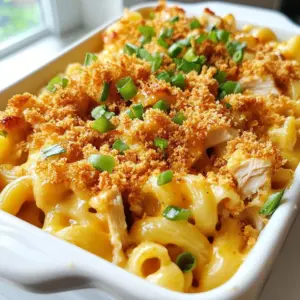 - 8 oz elbow macaroni - 2 cups cooked chicken, shredded - 1 cup honey BBQ sauce - 2 cups sharp cheddar cheese, shredded - 1 cup mozzarella cheese, shredded - 1/2 cup cream cheese - 1 teaspoon garlic powder - 1/2 cup panko breadcrumbs - 2 tablespoons olive oil Gather these ingredients before you start cooking. The elbow macaroni gives a nice shape. The chicken adds protein and flavor. Honey BBQ sauce brings sweetness to the dish. For cheese, I use sharp cheddar and mozzarella. They melt well and create a creamy texture. Cream cheese makes the sauce extra smooth. Garlic powder boosts the flavor. Panko breadcrumbs give a nice crunch on top. Olive oil helps the breadcrumbs brown nicely in the oven. Make sure you have everything ready. This way, the cooking will go smoothly. Enjoy your time in the kitchen! {{ingredient_image_2}} Start by boiling water in a large pot. Add a good amount of salt. Once the water boils, add 8 oz of elbow macaroni. Cook until the pasta is al dente, about 7-8 minutes. Drain the macaroni and set it aside in a large mixing bowl. This helps keep the pasta from getting soggy. In a medium saucepan, combine 1/2 cup of softened cream cheese and 1/2 cup of milk. Heat this mixture over medium heat. Stir it well until the cream cheese melts completely. Once it&rsquo;s smooth, add 2 cups of shredded sharp cheddar and 1 cup of shredded mozzarella. Stir until both cheeses melt into a creamy sauce. This sauce gives the dish its rich and cheesy flavor. In a large mixing bowl, mix 2 cups of shredded chicken with 1 cup of honey BBQ sauce. Stir until the chicken is fully coated with the sauce. Next, add the cooked macaroni and the creamy cheese sauce to the chicken bowl. Carefully mix everything together. Make sure all the ingredients are well combined. Preheat your oven to 350&deg;F (175&deg;C). Grease a baking dish with a little oil or cooking spray. Transfer the cheesy mixture into the dish, spreading it out evenly. In a small bowl, mix 1/2 cup of panko breadcrumbs with 2 tablespoons of olive oil. Sprinkle this mixture over the top for a crunchy finish. Bake the dish for 25-30 minutes. Look for a golden brown topping and bubbling edges. Enjoy your delicious Honey BBQ Chicken Mac and Cheese! The best types of cheese for mac and cheese are sharp cheddar and mozzarella. Sharp cheddar gives a bold flavor. Mozzarella adds creaminess and stretch. For a richer taste, mix different cheeses. You can try gouda or fontina. These cheeses melt well and enhance the dish. Shredding chicken can be easy. Use two forks to pull apart the meat. Make sure to shred it into small pieces for better mixing. When it comes to honey BBQ sauce, look for brands like Sweet Baby Ray's or Stubb's. You can also make your own sauce. Combine honey, ketchup, and a bit of vinegar for a quick recipe. To coat panko breadcrumbs, mix them with olive oil in a bowl. This helps them get crispy when baked. You can also use crushed crackers or cornflakes for crunch. Both give a nice texture on top of the mac and cheese. Pro Tips Use Leftover Chicken: This recipe is perfect for using up leftover rotisserie chicken. It saves time and adds delicious flavor. Cheese Variations: Feel free to mix different types of cheese! Adding gouda or pepper jack can give a unique twist to the dish. Adjust BBQ Sauce: If you prefer a sweeter or spicier flavor, adjust the amount of honey BBQ sauce to suit your taste. Make Ahead: This dish can be assembled ahead of time. Just bake it when you're ready to serve for a quick meal! {{image_4}} For gluten-free options, you can swap elbow macaroni with gluten-free pasta. Many brands offer tasty choices that cook up just right. If you're looking for vegan alternatives, use plant-based cheese and cream cheese. There are great brands available that melt well and taste great. To kick up the flavor, try adding cayenne pepper or chili powder. These spices can give your dish a nice kick. You can also add veggies like spinach or bell peppers. They add color and nutrients to your meal. Just chop them finely and mix them in with your mac and cheese. Instead of chicken, you can use pulled pork or beef. Both options add a different twist to your dish. For a vegetarian version, consider soy products like tofu or tempeh. These options provide protein and keep the meal satisfying. To keep your Honey BBQ Chicken Mac and Cheese fresh, store it in an airtight container. Place it in the refrigerator right after it cools down. This helps keep the flavors intact. You can store it for up to three days. After that, the taste may fade. Make sure to label your container with the date you made it. When you reheat your mac and cheese, keep it from drying out. The best way is to use the oven. Preheat it to 350&deg;F (175&deg;C). Place the mac and cheese in a baking dish. Cover it with foil and heat for about 20 minutes. You can also use the microwave. Add a splash of milk to keep it creamy. Heat in short bursts, stirring in between. Yes, you can freeze Honey BBQ Chicken Mac and Cheese. Just place it in a freezer-safe container. It can last up to two months in the freezer. When you want to eat it, thaw it in the fridge overnight before reheating. For sides, a simple green salad works best. It adds a nice crunch to the meal. You can also serve it with garlic bread for extra flavor. If you want to meal prep, this dish is great for busy weekdays. Make a big batch and store it in individual containers. This way, you have a quick meal ready to go. Yes, you can prepare this dish ahead. To do this, cook the pasta and mix all ingredients as outlined. Instead of baking, cover the dish and store it in the fridge. When you&rsquo;re ready to eat, simply preheat your oven to 350&deg;F. Bake for 30-35 minutes. If you want to avoid drying, add a splash of milk before baking. This method keeps everything flavorful and ready when you are. I recommend using a honey BBQ sauce for this recipe. Look for brands that have a balanced sweetness and smokiness. Some great options include Sweet Baby Ray's Honey BBQ or KC Masterpiece Honey Barbecue Sauce. If you prefer, you can also make your own. Just mix ketchup, honey, vinegar, and spices to taste. This gives you full control over the flavor. Absolutely! While elbow macaroni is classic, you can use other pasta shapes too. Try shells, penne, or fusilli. Each type holds the cheese and sauce differently. For a fun twist, use whole wheat or gluten-free pasta if needed. This keeps the recipe fresh and lets you customize it to your liking. Feel free to experiment! This recipe for Honey BBQ Chicken Mac and Cheese combines simple ingredients and easy steps. You learned how to cook pasta, prepare a creamy cheese sauce, and combine all flavors. I hope you feel ready to create your own tasty dish. Experiment with different cheeses or add veggies for a personal touch. Make it your own! Enjoy your cooking adventure and share the joy of this meal with others. Happy cooking!