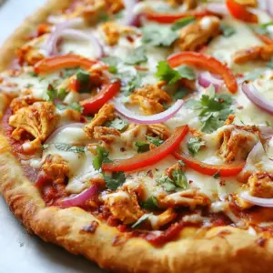 To make this spicy delight, you need a few key ingredients: - 1 pre-made pizza dough (homemade is also great if you prefer) - 1 cup cooked chicken, shredded - 1 tablespoon chili garlic sauce - 1 cup mozzarella cheese, shredded - 1/2 cup red bell pepper, thinly sliced - 1/2 cup red onion, thinly sliced - 1/4 cup fresh cilantro, chopped - 2 tablespoons olive oil - 1 teaspoon garlic powder - Salt and pepper to taste These ingredients create a great base for a flavorful pizza. The chili garlic sauce adds spice, while the mozzarella gives it that gooey texture. The veggies add crunch and color. For those who crave even more taste, consider these optional ingredients: - Red pepper flakes for an extra kick Adding red pepper flakes can really ramp up the heat. If you love spice, sprinkle some on top before baking. Gather these tools to make your pizza-making easier: - Oven - Pizza stone (optional) - Baking sheet - Rolling pin - Mixing bowls - Pizza cutter - Brush or spoon for spreading oil These tools help you create the perfect pizza. A pizza stone makes the crust crispy, while a good cutter ensures even slices. {{ingredient_image_2}} First, I preheat the oven to 475&deg;F (245&deg;C). If you have a pizza stone, I place it in the oven now. This helps create a nice, crispy crust. Next, I take shredded chicken and mix it with a tablespoon of chili garlic sauce. I make sure the chicken is well-coated. Let it sit for a few minutes to soak up the flavor. I roll out the pre-made pizza dough on a floured surface. It can be thin or thick, depending on what you like. After rolling, I carefully move the dough to a baking sheet or pizza peel lined with parchment paper. I drizzle olive oil over the dough and spread it evenly. Then, I sprinkle garlic powder, salt, and pepper on top. I add a generous layer of mozzarella cheese, followed by the chili garlic chicken mix. Finally, I place sliced red bell peppers and red onions on top. I pop the pizza into the oven and bake for 12-15 minutes. I watch closely until the crust is golden brown and the cheese is bubbly. Once done, I carefully take the pizza out and let it cool for a minute. Then, I sprinkle fresh cilantro on top for extra flavor. Finally, I slice the pizza into wedges and serve it hot. To get a great pizza crust, start with a hot oven. Preheat your oven to 475&deg;F (245&deg;C). If you have a pizza stone, place it in the oven as it heats. This helps make the crust crispy. Roll your dough on a floured surface. Thin crust is crunchy, while thick is chewier. Choose what you like best. When you place the dough, make sure it fits your pan or stone without hanging over the edges. For a mild pizza, use less chili garlic sauce. You can also skip the red pepper flakes. If you want more heat, add extra sauce or more red pepper flakes to your toppings. You can mix in some jalape&ntilde;os or fresh chili slices for an extra kick. Always taste as you go to find the right balance for your palate. Presentation makes the pizza even more inviting. Serve your chili garlic chicken pizza on a wooden cutting board. This adds a rustic charm. You can sprinkle fresh cilantro on top for color and flavor. Slicing the pizza into wedges looks nice and makes it easy to grab. Pair it with a fresh salad or dipping sauce for a complete meal. Pro Tips Use Fresh Ingredients: Always opt for fresh vegetables and herbs to enhance the flavor and presentation of your pizza. Experiment with Dough: Try making your own pizza dough for a personalized touch. You can incorporate herbs or spices into the dough for added flavor. Cheese Choices: Mix different types of cheese, such as pepper jack or feta, for a unique flavor profile that complements the chili garlic sauce. Let It Rest: After baking, allow the pizza to rest for a few minutes before slicing. This helps the cheese set and makes for neater slices. {{image_4}} If you're not a fan of chicken, try using other proteins. Ground turkey works well and adds a mild flavor. You can also use shrimp for a seafood twist. Tofu is a great option for a vegetarian pizza. Just make sure to season it well with chili garlic sauce. For a veggie-packed version, skip the meat. Load your pizza with mushrooms, zucchini, and spinach. Add more red bell peppers and red onions for crunch. The chili garlic sauce enhances the veggies' natural flavors. This option is healthy and still full of taste. Mozzarella is classic, but you can switch it up. Try pepper jack for a spicy kick. Feta cheese adds a tangy flavor that pairs nicely. A blend of cheeses can create a rich taste. Mix and match to find your perfect cheese combination. To keep your leftover chili garlic chicken pizza fresh, wrap it well. Use plastic wrap or aluminum foil. You can also place slices in an airtight container. Store it in the fridge for up to three days. This keeps the pizza moist and helps hold its flavor. When you're ready to enjoy your pizza again, reheating is key. The oven is the best choice. Preheat it to 350&deg;F (175&deg;C). Place the pizza slices on a baking sheet. Heat them for about 10 minutes. This method gives you a crispy crust and melty cheese. Avoid the microwave if you want to keep that crunch! If you want to save pizza for later, freezing is perfect. First, let the pizza cool completely. Then, slice it and wrap each piece in plastic wrap. Place the wrapped slices in a freezer bag. Label the bag and freeze for up to two months. When you&rsquo;re ready to eat, thaw in the fridge overnight and reheat in the oven. Enjoy your homemade pizza whenever you crave it! Yes, you can use homemade pizza dough. Many people love making their own dough. It lets you control the ingredients and flavors. Just follow your favorite pizza dough recipe. The key is to roll it out thin or thick, based on your taste. To boost the spice, add more chili garlic sauce to the chicken. You can also sprinkle red pepper flakes on top before baking. If you love heat, try using spicy cheese or adding jalape&ntilde;os. These options will take your pizza to the next level! Chili garlic chicken pizza goes well with simple sides. Here are a few ideas: - Fresh salad with lime dressing - Garlic bread or breadsticks - Roasted vegetables for a healthy touch - Spicy buffalo wings for extra heat Baking the pizza takes about 12 to 15 minutes. Keep an eye on it as it cooks. You want the crust to be golden brown and the cheese bubbly. This timing helps give you the perfect balance of flavors. In this post, we covered all the steps for making Chili Garlic Chicken Pizza. We discussed key ingredients and tools, along with easy instructions. I shared tips for a great crust and how to adjust spice levels. You can explore fun variations and learn how to store leftovers. Cooking this pizza is simple and fun. Enjoy your time in the kitchen, and make it your own!