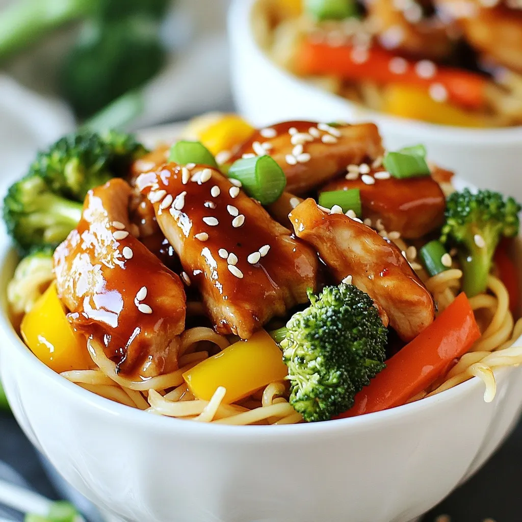 To make Chicken Teriyaki Noodles, gather your ingredients first. You will need: - 300g egg noodles or rice noodles - 2 chicken breasts, thinly sliced - 1 cup broccoli florets - 1 bell pepper (any color), sliced - 1 carrot, julienned - 2 green onions, finely chopped - 3 tablespoons teriyaki sauce - 1 tablespoon soy sauce - 1 teaspoon sesame oil - 1 tablespoon vegetable oil - 1 teaspoon ginger paste - 1 teaspoon garlic paste - Sesame seeds for garnish Start cooking the noodles. Boil water in a large pot. Once boiling, add the noodles. Cook them as directed on the package until they are al dente. Drain and set them aside. Next, prepare the chicken. Heat vegetable oil in a large pan or wok over medium-high heat. Add the chicken slices. Cook them for 5-7 minutes, until they are fully cooked and golden brown. Now, it’s time to add the veggies. Stir in the ginger and garlic pastes. Cook for a minute to release their flavors. Then, add the broccoli, bell pepper, and carrot. Stir-fry the vegetables for 3-4 minutes. They should be tender but still crisp. Create the sauce by pouring in the teriyaki sauce, soy sauce, and sesame oil. Mix well so the chicken and veggies are coated with the sauce. Finally, add the cooked noodles to the pan. Toss everything together for about 2 minutes. Make sure the noodles are evenly coated and heated through. Garnish your dish with chopped green onions and sesame seeds before serving. Enjoy your tasty and quick Chicken Teriyaki Noodles! {{ingredient_image_2}} In this blog post, I covered key points about the topic, including its main features and benefits. I shared important information to help you understand it better. Now, you can use this knowledge in your own life. Remember, staying informed can lead to better choices. I encourage you to explore this topic further and apply what you learned. You hold the key to making smart decisions.