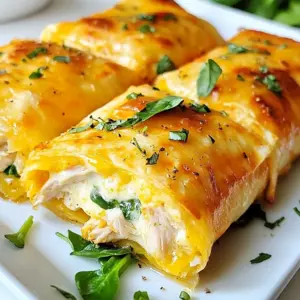 - 2 cups cooked chicken, shredded - 1 cup shredded mozzarella cheese - 1/2 cup cream cheese, softened to room temperature - 2 cloves garlic, minced - 1 teaspoon Italian seasoning - Salt and pepper, to taste - 4 large flour tortillas - 1/2 cup fresh spinach leaves, washed and dried - 1/4 cup sun-dried tomatoes, chopped (optional, for added flavor and color) To make cheesy garlic chicken wraps, you need some tasty ingredients. The main star is shredded chicken. You can use any cooked chicken you have. Next, you'll need mozzarella cheese. It melts well and adds a creamy touch. Cream cheese makes the filling rich and smooth. For flavor, we add minced garlic, Italian seasoning, and a pinch of salt and pepper. Garlic gives it a nice kick, while Italian seasoning adds depth. The wraps need flour tortillas. They hold everything together. Fresh spinach leaves add a pop of color and crunch. If you like, sun-dried tomatoes can give extra flavor. They add a sweet and tangy taste to your wraps. Gather these ingredients, and you are ready to create a delicious meal! {{ingredient_image_2}} In a large bowl, combine the shredded chicken, mozzarella cheese, and softened cream cheese. Add minced garlic and Italian seasoning. Sprinkle in a pinch of salt and pepper. Mix everything with a spatula or fork until it becomes creamy and well-blended. Take one flour tortilla and lay it flat on a clean surface. Spoon one-quarter of the cheesy chicken mixture into the center. Leave about an inch of space around the edges. Top the filling with fresh spinach leaves. If you want, add sun-dried tomatoes on top for more flavor. Now, fold the sides of the tortilla inward. Start rolling from the bottom to the top. Tightly roll it up, making sure the filling stays inside. Preheat your skillet over medium heat. Once hot, lightly spray with cooking spray or drizzle olive oil to coat. Place the filled wraps seam-side down in the skillet. Cook for about 3&ndash;4 minutes until the bottom is golden brown. Carefully flip the wraps and cook the other side for another 3&ndash;4 minutes. You want both sides crispy and golden. After that, remove the wraps from the skillet and let them rest for a minute. Then, slice them in half to show off the cheesy filling inside. Enjoy! To get the best taste, evenly spread the chicken filling. This way, every bite is filled with flavor. Use a spatula to scoop and place the filling in the center of each tortilla. Leave about an inch from the edge. This space helps with rolling. For crispy wraps, preheat your skillet before adding the wraps. A hot pan gives you that golden crust. Lightly grease the pan with cooking spray or olive oil. Cook for 3&ndash;4 minutes on each side. Flip gently to avoid spilling the filling. Pair these wraps with sides like a fresh salad or crispy fries. A simple green salad adds crunch and freshness. You can also serve them with marinara sauce or garlic dip for extra flavor. To make the wraps look great, slice them in half. Arrange them on a wooden board. Add a sprinkle of herbs on top for color. This makes the dish more inviting and fun to eat. You can change the ingredients based on your taste. Swap the shredded chicken for turkey or tofu for a vegetarian option. For a different cheese flavor, try cheddar or pepper jack. If you like it spicy, add chopped jalape&ntilde;os or a dash of hot sauce to the filling. Adjust the flavors to match what you enjoy most. This flexibility makes the wraps a perfect meal for everyone. Pro Tips Tip Title: Use Leftover Chicken: This recipe is perfect for utilizing leftover rotisserie chicken, saving time and enhancing flavor. Tip Title: Customize Your Fillings: Feel free to add other ingredients like bell peppers, onions, or different cheeses to suit your taste preferences. Tip Title: Keep Tortillas Warm: To prevent tortillas from cracking, warm them slightly in the microwave before filling. Tip Title: Serve with Dips: Enhance the dish by serving it with marinara sauce, ranch, or a spicy aioli for an added flavor boost. {{image_4}} If you want to make your cheesy garlic chicken wraps healthier, try these ideas: - Whole wheat tortillas: These add more fiber and nutrients. They also give a nice, nutty flavor. - Low-fat cheese alternatives: Use part-skim mozzarella or a low-fat cream cheese. This cuts down on calories while keeping flavor. You can change the taste of your wraps by adding new flavors: - Adding herbs like cilantro or basil: These herbs bring freshness and a burst of flavor. Just chop them up and mix them in. - Exploring different cheeses such as feta: Feta can add a tangy taste. Try mixing it with mozzarella for a unique twist. For those who need gluten-free options, here&rsquo;s how to adapt: - Substituting with gluten-free tortillas: Look for gluten-free wraps at your store. They work great for this recipe. - Alternative fillings for dietary restrictions: You can use grilled veggies or beans instead of chicken. This keeps it tasty and filling. To store your cheesy garlic chicken wraps, place them in an airtight container. Make sure they cool down first. You can keep them in the fridge for about 3 to 4 days. If you want to keep them longer, freezing is a great option. When you reheat wraps, you want them to stay crispy. The best way is to use a skillet. Heat the skillet on medium and add a bit of oil. Place the wraps in the skillet and heat for about 3 minutes on each side. This method keeps them crispy. If you're in a hurry, you can use a microwave. Just remember, it may make the wraps a bit soggy. To freeze your wraps, first, let them cool completely. Then, wrap each one tightly in plastic wrap. Place the wrapped wraps in a freezer bag. They can last for about 2 months in the freezer. When you&rsquo;re ready to eat, take them out and let them thaw in the fridge overnight. After thawing, reheat them in a skillet to enjoy that crispy texture again. No, you should not use raw chicken. Using cooked chicken keeps you safe from foodborne illness. If you want to use raw chicken, you must cook it first. You can boil, bake, or grill the chicken until it is fully cooked. After cooking, shred it and then mix it with the other ingredients for the wraps. This process ensures that your chicken is safe to eat. You can add heat in a few easy ways. Try mixing in chopped jalape&ntilde;os or red pepper flakes into the filling. You can also use spicy cheese instead of mozzarella. Another option is to serve the wraps with hot sauce or a spicy dip. Each of these ideas will give your wraps a nice kick! If you want to swap out cream cheese, you have options. Greek yogurt works well for a tangy flavor. You can also use ricotta cheese for a creamier texture. If you prefer a dairy-free option, try cashew cream or silken tofu. These substitutes will give your wraps a nice creaminess without losing taste. You can create delicious cheesy garlic chicken wraps with just a few key ingredients. Start with shredded chicken, mozzarella, and cream cheese. Mix these with garlic, Italian seasoning, and optional sun-dried tomatoes. Assemble your wraps in tortillas and cook them for a perfect golden finish. Remember, you can customize flavors and even make healthier or gluten-free versions. Enjoy these wraps warm and share them with friends. With these tips, you'll impress everyone with your tasty meals. Now, gather your ingredients and get started!