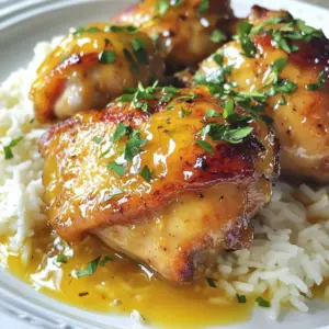 To make Sticky Honey Butter Chicken, you need fresh and simple ingredients. Here&rsquo;s what you will need: - 4 boneless skinless chicken thighs - 1/4 cup honey - 1/4 cup unsalted butter - 3 cloves garlic, minced - 1 tablespoon soy sauce - 1 tablespoon apple cider vinegar - 1/2 teaspoon smoked paprika - 1/2 teaspoon black pepper - Salt to taste - Fresh parsley, chopped (for garnish) These ingredients work together to create a sweet and savory dish. The chicken thighs are juicy and tender. Honey adds a sweet touch, while butter gives a rich flavor. Garlic brings warmth, and soy sauce adds depth. Apple cider vinegar cuts through the sweetness, balancing the taste. Smoked paprika gives a hint of smokiness, and black pepper adds a gentle kick. Salt enhances all the flavors. Finally, parsley adds a fresh pop of color when you serve the dish. By gathering these ingredients, you set the stage for a delightful meal that&rsquo;s easy to prepare and full of flavor. {{ingredient_image_2}} 1. First, melt the unsalted butter in a small saucepan over medium heat. 2. When it starts to melt, add the minced garlic. Saut&eacute; it for about one minute. 3. Make sure the garlic is fragrant and golden, but don&rsquo;t let it burn. 4. Next, stir in the honey, soy sauce, apple cider vinegar, smoked paprika, and black pepper. 5. Mix everything well. Let the sauce simmer for 2-3 minutes. This helps it thicken and coat the back of a spoon. 1. While the sauce cooks, season both sides of the chicken thighs generously with salt. 2. Heat a splash of oil in a large skillet over medium-high heat. Wait until it shimmers. 3. Carefully add the chicken thighs to the skillet. Cook them for 5-7 minutes on each side. 4. Look for a golden brown color and check that they reach an internal temperature of 165&deg;F (75&deg;C). 1. After the chicken is cooked, pour the honey butter sauce over the thighs in the skillet. 2. Gently stir to coat the chicken thoroughly. 3. Continue cooking for an additional 2-3 minutes. This allows the sauce to caramelize and cling to the chicken beautifully. - Checking chicken doneness: Use a meat thermometer. The chicken should reach 165&deg;F (75&deg;C). This ensures it is safe to eat. If you don't have one, cut into the thickest part. The juices should run clear, not pink. - Optimal saut&eacute;ing techniques: Heat your skillet until it shimmers. This helps the chicken brown nicely. Don&rsquo;t overcrowd the pan; cook in batches if needed to keep the heat steady. - Additional spices to try: Add a pinch of cayenne for heat. You can also try Italian herbs for a different twist. Each spice will change the dish's profile, making it unique. - Suggestions for adjusting sweetness: If you prefer less sweet, reduce honey. You can also add more soy sauce for a savory touch. Balancing flavors is key to your taste. - Serving with sides: This dish pairs well with plain rice or quinoa. Try serving it with roasted veggies for color and nutrition. The contrast makes your plate pop. - Garnishing ideas: Fresh parsley adds a nice touch. You can also sprinkle sesame seeds for crunch. A slice of lime on the side can brighten the dish and add freshness. Pro Tips Use Fresh Ingredients: Fresh garlic and high-quality honey will elevate the flavor of your sticky honey butter chicken significantly. Let It Rest: Allowing the chicken to rest after cooking helps retain its juices, resulting in a more tender and flavorful dish. Adjust Sweetness: If you prefer a less sweet sauce, reduce the amount of honey or add a splash more soy sauce to balance the flavors. Garnish for Flavor: Fresh parsley not only adds color but also enhances the overall flavor profile&mdash;don&rsquo;t skip this step! {{image_4}} You can swap chicken thighs for chicken breasts. Chicken breasts are leaner and cook quickly. They will still soak up the honey butter sauce nicely. Another option is using tofu. Tofu absorbs flavors well. It&rsquo;s a great choice for plant-based diets. Firm tofu works best. Just press it to remove excess water before cooking. You can also try other plant-based alternatives like tempeh or seitan. To add a twist to your sticky honey butter chicken, try adding citrus zest. Lemon or orange zest can brighten the dish. Just a little zest goes a long way in boosting flavor. Herbs can change the taste, too. Fresh thyme, rosemary, or basil can add depth. Mix in a few herbs as you cook the chicken. They will enhance the overall flavor profile. For a family-style presentation, serve the chicken on a large platter. Drizzle the extra honey butter sauce over the chicken. Add some fresh parsley for color. This makes for a lovely centerpiece at the table. Individual plating is a great option for gatherings. Place each chicken thigh on a plate. Add a scoop of rice or veggies. Drizzle with sauce and top with parsley for a polished look. Enjoy the smiles as you serve this delicious dish! After you enjoy your sticky honey butter chicken, let it cool first. This helps keep the chicken from getting soggy. Store your leftovers in an airtight container. Glass or plastic containers work well. Try to eat it within three days to keep it fresh. You can freeze sticky honey butter chicken for later. Make sure it cools down completely. Then, place it in a freezer-safe bag or container. Squeeze out as much air as you can to avoid freezer burn. When you're ready to eat, thaw it in the fridge overnight. To reheat, use the microwave or a skillet until hot. Keep track of how long your chicken lasts. In the fridge, it stays good for about three days. If you freeze it, it can last up to three months. Check for changes in smell or color. If it looks or smells off, it's best to throw it away. You can serve this dish with many tasty sides. Here are some great options: - Fluffy rice: White or brown rice works well. It soaks up the sauce. - Roasted vegetables: Carrots, broccoli, or bell peppers add color and crunch. - Mashed potatoes: Creamy potatoes balance the sweet and savory chicken. - Salad: A fresh green salad cools down the meal and adds freshness. For flavors, pair the chicken with: - Sweet corn: It complements the honey well. - Coleslaw: The crunch adds texture and balances sweetness. - Garlic bread: Perfect for scooping up that sticky sauce. Yes, you can prepare this dish in advance. Here are some tips: - Cook the chicken: You can cook the chicken and let it cool. - Make the sauce: Prepare the honey butter sauce and store it separately. When you&rsquo;re ready to serve: 1. Reheat the chicken in a skillet over medium heat. 2. Add the sauce to the chicken as it warms up. 3. Cook until it&rsquo;s heated through and the sauce is bubbly. No, this dish is not spicy. It offers a sweet and savory flavor. The smoked paprika adds depth but not heat. If you want a kick, try these tips: - Add red pepper flakes: Sprinkle some on while cooking. - Use spicy honey: It adds sweetness with a bit of heat. Adjust the flavor to your taste. Enjoy the mix of sweet and savory! This blog post covers how to make Sticky Honey Butter Chicken, from ingredients to cooking tips. You learned about the key ingredients, like chicken thighs, honey, and garlic. We walked through the steps for sauce prep and chicken cooking. I shared tips on flavor and presentation, plus storage info for leftovers. Enjoy experimenting with variations that suit your taste. This dish is easy to customize and serve. Now you can impress others with your cooking skills and enjoy delicious meals!