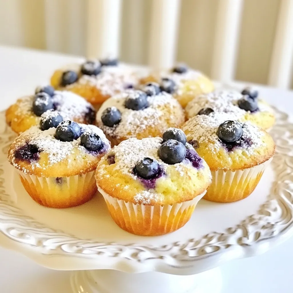For these skinny blueberry muffins, I use whole wheat flour and almond flour. Whole wheat flour gives a hearty taste and adds fiber. Almond flour makes the muffins moist and adds healthy fats. Together, they create a great base for our muffins. I like to use honey or maple syrup as my sweeteners. Both options are natural and add a light sweetness. Honey gives a rich flavor while maple syrup adds a hint of earthiness. You can pick whichever you love best! Chia seeds are a fantastic add-in for these muffins. They provide extra fiber and healthy omega-3 fats. Plus, they add a nice texture. You can add 2 tablespoons of chia seeds to your mix for more nutrition. They help make these muffins even healthier! {{ingredient_image_2}} First, preheat your oven to 350°F (175°C). This step warms the oven and helps your muffins rise well. Next, take your muffin tin and line it with paper liners or lightly grease each cup with cooking spray or oil. Greasing helps the muffins come out easily after baking. In a large mixing bowl, combine these dry ingredients: - 1 cup whole wheat flour - ½ cup almond flour - ½ cup rolled oats - 1 teaspoon baking powder - ½ teaspoon baking soda - ½ teaspoon salt - 1 teaspoon ground cinnamon Use a whisk to mix everything well. This ensures no lumps remain. Mixing well helps the flavors blend evenly. In another bowl, whisk together: - ¼ cup honey or maple syrup - 1 cup unsweetened applesauce - 1 large egg, at room temperature - 1 teaspoon vanilla extract Whisk until smooth. This step adds air, making the muffins fluffier. Now, gently pour the wet mixture into the dry ingredients. Stir with a spatula or wooden spoon just until combined. A few lumps are okay; don’t overmix. Finally, fold in 1 cup of fresh blueberries. If you want extra texture, add 2 tablespoons of chia seeds. Gently fold to keep the blueberries intact. Now, you’re ready to bake! To get fluffy muffins, mix gently. Overmixing makes muffins tough. When you add wet and dry ingredients, stir just until combined. You want small lumps in the batter. This keeps your muffins light and airy. When it’s time to add blueberries, be gentle. Use a spatula to fold them into the batter. This helps keep the berries whole. If you squish them too much, the muffins turn blue. A few gentle turns will spread the blueberries evenly. For a nice rise, fill each muffin cup about three-quarters full. This allows room for the muffins to expand as they bake. Also, preheating your oven is key. An oven at 350°F (175°C) helps set the muffins quickly, giving them a lovely dome shape. Pro Tips Use Room Temperature Egg: Using a room temperature egg helps to create a smoother batter and contributes to a fluffier texture in your muffins. Don’t Overmix: Overmixing can lead to dense muffins. Stir the ingredients until just combined for a light and airy result. Fresh vs. Frozen Blueberries: If using frozen blueberries, do not thaw them before adding to the batter. This prevents the batter from turning blue and maintains the muffin's appearance. Store Properly: To keep your muffins fresh, store them in an airtight container at room temperature for up to 3 days or freeze them for longer storage. {{image_4}} To make these muffins gluten-free, swap the whole wheat flour with a gluten-free blend. You can find many good blends at stores. Just make sure it can replace regular flour cup for cup. Almond flour already works well, so keep that. This change gives you light and fluffy muffins without gluten. If you want to cut sugar, try using unsweetened applesauce as the main sweetener. It adds moisture and natural sweetness. You can also use mashed bananas instead of honey or maple syrup. This gives a unique flavor while keeping it healthy. Just remember, the muffins may be less sweet, but still tasty! Feel free to change up the blueberries! You can add raspberries, chopped strawberries, or diced peaches. Each fruit adds its own flavor and fun twist. If you choose a juicier fruit, reduce the applesauce a bit. This keeps the muffins from getting too wet. Try mixing berries for a colorful muffin too! To keep your muffins fresh, store them in an airtight container. This helps prevent them from drying out. Place a paper towel at the bottom of the container. This absorbs any moisture and keeps the muffins soft. You can store them at room temperature for up to three days. If you want to enjoy them longer, consider freezing them. Freezing is a great way to save muffins for later. First, let the muffins cool completely. Then, wrap each muffin in plastic wrap. After that, place them in a freezer-safe bag or container. Make sure to squeeze out as much air as possible. Muffins can stay fresh in the freezer for up to three months. This way, you can always have a healthy snack ready! When you’re ready to eat a muffin, there are easy ways to reheat them. For the best texture, use the oven. Preheat it to 350°F (175°C). Place the muffin on a baking sheet and heat for about 5-10 minutes. You can also use a microwave. Just pop the muffin on a plate and heat for 15-20 seconds. Enjoy your warm, soft muffin like it’s fresh out of the oven! To make these muffins vegan, swap the egg for a flax egg. Just mix one tablespoon of ground flaxseed with three tablespoons of water. Let it sit for five minutes until it thickens. Use maple syrup instead of honey if you prefer. This keeps it plant-based and delicious. Yes, you can use frozen blueberries. They work well in this recipe. Just add them directly to the batter without thawing. This helps keep your muffins moist and adds a lovely burst of flavor. Be careful when folding them in, so they don't break apart too much. Each muffin has about 150 calories. They contain 4 grams of protein and 3 grams of fiber. You also get healthy fats from almond flour and chia seeds. These muffins are low in sugar, making them a great snack or breakfast option. You learned about making Skinny Blueberry Muffins from scratch using healthy ingredients like whole wheat flour and almond flour. We covered step-by-step instructions to get the mix just right. You also discovered tips for mixing and different variations to try. These muffins are easy to store and can stay fresh for days. Whether you choose to go gluten-free or add new fruits, the options are endless. So, grab your ingredients and start baking these tasty, healthy muffins today!