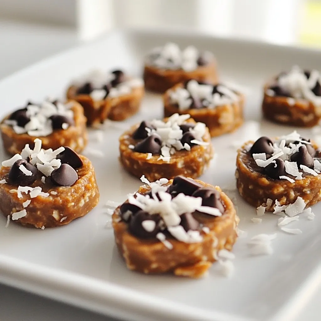 To make these cookies, you'll need a few simple items: - 1 cup almond flour - 1/2 cup unsweetened shredded coconut - 1/4 cup keto-friendly sweetener (like erythritol or monk fruit) - 1/2 cup smooth natural almond butter - 1/2 teaspoon vanilla extract - 1/4 teaspoon salt - 2 tablespoons melted coconut oil These ingredients combine to create a tasty and healthy treat. The almond flour gives a nice texture, while the coconut adds flavor and nutrition. The sweetener keeps it keto-friendly. If you want to mix things up, consider these options: - 1/4 cup unsweetened cocoa powder (for chocolate flavor) - 1/4 cup unsweetened dark chocolate chips (for topping) Adding cocoa powder makes these cookies rich and chocolaty. The dark chocolate chips on top add a sweet crunch. Feel free to get creative with these options! Each serving has about: - Calories: 120 - Fat: 10g - Protein: 4g - Carbohydrates: 5g - Fiber: 2g - Net Carbs: 3g These cookies provide healthy fats and low carbs, perfect for a keto diet. You can enjoy them without guilt! {{ingredient_image_2}} Start by getting a large mixing bowl. Add 1 cup of almond flour. Next, put in 1/2 cup of unsweetened shredded coconut. Then, add 1/4 cup of keto-friendly sweetener, like erythritol or monk fruit. If you want a chocolate flavor, add 1/4 cup of unsweetened cocoa powder. Finally, sprinkle in 1/4 teaspoon of salt. Mix well to ensure even distribution. Take a smaller bowl and combine 1/2 cup of smooth natural almond butter, 2 tablespoons of melted coconut oil, and 1/2 teaspoon of vanilla extract. Whisk until you get a smooth and silky mixture. This will be the base for your cookie dough. Now, slowly pour the wet mixture into the bowl with the dry ingredients. Use a spatula or your hands to combine everything. Stir until all parts come together. The dough should feel a little sticky yet hold its shape when pressed. Grab a tablespoon to scoop even amounts of dough. Roll each scoop into a small ball. If you like, flatten them into discs for a classic cookie look. Place the cookies on a parchment-lined baking sheet or a plate. If you want, sprinkle dark chocolate chips on top for extra flavor. Put the cookies in the fridge for about 30 minutes. This helps them firm up, making them ready to enjoy! To get the best texture for your Minute Keto No-Bake Cookies, use smooth almond butter. It helps create a creamy dough that holds well. If your dough feels too dry, add a bit more coconut oil. If it's too sticky, sprinkle in a bit more almond flour. Chilling the cookies is key. It firms them up nicely, making them easier to bite. Taste is personal, so adjust the sweetness. Start with 1/4 cup of your keto-friendly sweetener. After mixing, taste a small bit of the dough. If it’s not sweet enough, add a little more sweetener. Remember, the sweetener's flavor can change a bit when chilled. So, don’t be shy to adjust it before you chill the cookies. Store your cookies in an airtight container to keep them fresh. They last about a week in the fridge. If you want to keep them longer, try freezing them. Place parchment paper between layers to avoid sticking. To enjoy them, just take a few out and let them thaw for a few minutes. They’ll taste great even after freezing! Pro Tips Use Fresh Ingredients: Ensure all your ingredients, especially the almond butter and coconut oil, are fresh for the best flavor and texture in your cookies. Customize Sweetness: Adjust the amount of keto-friendly sweetener to suit your taste. Start with less, as you can always add more if needed! Chill for Better Texture: Allowing the cookies to chill for a full 30 minutes helps them firm up and enhances their chewiness. Experiment with Flavors: Feel free to add in extras like nuts, seeds, or different extracts to create your own unique cookie variations! {{image_4}} To make a chocolate version, simply add cocoa powder. Use 1/4 cup unsweetened cocoa powder with your dry mix. This gives the cookies a rich, chocolatey taste. You can also add dark chocolate chips for extra flavor. Just sprinkle them on top before chilling. This variation is just as easy and delicious! For a nice crunch, consider adding nuts or seeds. Chopped almonds, walnuts, or pecans work well. You can also use pumpkin or sunflower seeds. Add about 1/4 cup of your choice to the dough. This adds texture and boosts nutrition. You can switch up the sweetener based on your taste. Erythritol is great, but monk fruit or stevia are also good options. Each sweetener has its own unique flavor. Adjust the amount to your liking, as some are sweeter than others. This way, you can customize the sweetness to fit your needs. To keep your Minute Keto No-Bake Cookies fresh, store them in an airtight container. Place parchment paper between layers to avoid sticking. This method helps maintain their texture. Keep them in the fridge for up to two weeks. If you want to keep them longer, consider freezing. Freezing is a great way to extend the life of your cookies. First, let the cookies cool completely. Then, place them in a single layer on a baking sheet. Freeze them for about an hour. After they are firm, transfer them to a freezer bag. Remove as much air as possible before sealing. These cookies can last up to three months in the freezer. If your cookies have been in the fridge or freezer, you can revive them. For chilled cookies, simply let them sit at room temperature for about 10 minutes. If they are frozen, take them out and let them thaw for about 15-20 minutes. This will help restore their texture. Enjoy your treats as if they were freshly made! Yes, you can use any nut butter you like. Peanut butter or cashew butter works well. Just make sure it's smooth and natural. This change can add a new flavor to your cookies. These cookies can last up to one week in the fridge. Keep them in an airtight container. If you want them to last longer, you can freeze them for up to three months. If you don’t have almond flour, you can use coconut flour. However, use less coconut flour since it absorbs more moisture. You may need to adjust the wet ingredients if the dough is too dry. Yes, they are great for meal prep! You can make a batch ahead of time. Just store them in the fridge or freezer for quick snacks later on. To make these cookies vegan, replace the honey with a vegan sweetener. You can also use a nut-free butter, like sunflower seed butter. This way, everyone can enjoy them! These Minute Keto No-Bake Cookies are simple to make and tasty. You learned about key ingredients and how to mix them for great flavor. We shared tips for perfect texture and sweet taste. With easy variations, you can find a style you love. Proper storage keeps them fresh longer. Enjoy trying these cookies and making them your own. Get creative with your ingredients and have fun!