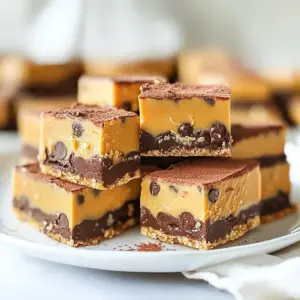 To make these tasty no-bake cookie dough bars, gather the following: - 1 cup almond flour - 1/2 cup gluten-free oats (or regular oats) - 1/3 cup pure maple syrup - 1/4 cup creamy nut butter (choose almond, peanut, or cashew) - 1/2 cup chocolate chips (dark chocolate or dairy-free) - 1 teaspoon pure vanilla extract - 1/4 teaspoon fine sea salt These ingredients come together to create a rich, sweet, and satisfying treat. Almond flour gives a nice base. Oats add texture and heartiness. Maple syrup brings sweetness without refined sugar. Nut butter binds the mixture and adds creaminess. Chocolate chips provide a delightful burst of flavor in every bite. You can customize your bars to fit your tastes. Here are some ideas: - Add 1/4 cup chopped nuts for crunch. - Mix in 1/4 cup shredded coconut for a tropical twist. - Use dried fruit, like raisins or cranberries, for added sweetness. - Swap the chocolate chips for your favorite candy pieces. These options let you play with flavors and textures. Get creative and make these bars your own! If you have allergies, you can easily swap out ingredients. Here are some alternatives: - Use sunflower seed butter instead of nut butter for nut-free bars. - Try oat flour if you need a gluten-free option but don't have almond flour. - Maple syrup can be replaced with agave nectar or honey if you prefer. These substitutions keep the bars tasty while catering to dietary needs. Always check labels to ensure they meet your specific requirements. {{ingredient_image_2}} To make No-Bake Cookie Dough Bars, you will follow a few easy steps. First, gather your ingredients. You need almond flour, oats, maple syrup, nut butter, chocolate chips, vanilla, and sea salt. Start by mixing the dry ingredients in one bowl. In another, mix the wet ingredients. Then, combine both mixtures and add chocolate chips. 1. Mix Dry Ingredients: In a medium bowl, combine 1 cup of almond flour, 1/2 cup of oats, and 1/4 teaspoon of sea salt. Stir these well to blend. 2. Mix Wet Ingredients: In a separate bowl, whisk together 1/3 cup of maple syrup, 1/4 cup of nut butter, and 1 teaspoon of vanilla. Keep whisking until smooth. 3. Combine Mixtures: Pour the wet mix into the dry mix. Stir with a spatula until fully combined. If it&rsquo;s thick, use your hands to knead it gently. 4. Add Chocolate Chips: Fold in 1/2 cup of chocolate chips, ensuring they spread evenly throughout the dough. Now that your dough is ready, it&rsquo;s time to shape and store it. 1. Prepare the Pan: Take an 8x8 inch baking pan and line it with parchment paper. Leave some paper hanging over the edges for easy removal later. 2. Transfer the Dough: Spoon the cookie dough into the lined pan. Press it down firmly and evenly using a spatula or the bottom of a measuring cup. 3. Smooth the Top: Make sure the top is level. This helps with cutting later. 4. Refrigerate: Place the pan in the fridge for at least 1 hour. This helps the bars firm up. 5. Cut the Bars: Once set, lift the bars out using the parchment paper. Cut them into squares or rectangles based on your liking. Enjoy your tasty no-bake cookie dough bars! To get the best texture, mix the dry and wet ingredients well. Use a medium bowl for the dry mix and a larger bowl for the wet mix. This way, everything blends nicely. When you add the wet mix to the dry mix, stir quickly. If it gets too thick, use your hands to knead it. This helps combine everything fully. To make your bars even, use an 8x8 inch baking pan. Line it with parchment paper, leaving some paper hanging over the edges. This makes lifting the bars easy later. When you transfer the mixture, press it down firmly and evenly. A spatula or the bottom of a measuring cup works great for smoothing the top. You can make these bars even tastier by adding extras. Try mixing in chopped nuts like walnuts or pecans. Dried fruits like cranberries or raisins add sweetness. You can also use flavored nut butters for a fun twist. Just remember to keep the balance so the bars stay firm and yummy! Pro Tips Choose Your Oats: Using gluten-free oats can make these bars suitable for those with gluten sensitivities. Regular oats also work well if gluten is not a concern. Nut Butter Variations: Feel free to experiment with different nut butters! Each type will bring a unique flavor and texture to the bars. Chill for Best Texture: Allowing the bars to chill for at least an hour is crucial for achieving the right consistency. They will be easier to cut and hold their shape better. Presentation Matters: For an elegant touch, consider dusting the top with cocoa powder or drizzling warm nut butter before serving. {{image_4}} You can change up the taste of your no-bake cookie dough bars. Adding nuts gives a nice crunch. Try walnuts, pecans, or almonds for great flavor. You can also add dried fruits like raisins, cranberries, or apricots. These fruits add sweetness and chewiness. If you want extra chocolate, try mixing in mini chocolate chips or cacao nibs. Each option lets you create a personal touch. These bars fit many diets. For a vegan version, swap the maple syrup for agave nectar. Use almond butter or sunflower seed butter instead of nut butter. This makes it nut-free too. If you want lower carbs, use a sugar-free syrup and swap oats for shredded coconut. These swaps help keep the bars tasty while meeting your needs. You don&rsquo;t have to stick to the exact recipe. If you&rsquo;re out of almond flour, use oat flour instead. It works well and keeps the bars gluten-free. For nut butter, try sunflower butter if you have nut allergies. You can even use tahini for a unique flavor. The key is to keep the ratios the same for the best texture. Each swap gives you a new twist on this classic treat. Store your no-bake cookie dough bars in an airtight container. This keeps them fresh and tasty. Place parchment paper between layers of bars to avoid sticking. You can store them in the fridge for up to one week. If you want to save these bars longer, freezing works great. Cut the bars into squares first. Wrap each piece in plastic wrap. Then, place them in a freezer bag. This method helps keep them from getting freezer burn. They can stay fresh in the freezer for up to three months. When you&rsquo;re ready to eat your frozen bars, remove them from the freezer. Unwrap them and place them in the fridge for a few hours. This gradual thawing keeps the texture nice. If you&rsquo;re in a hurry, you can let them sit at room temperature for about 30 minutes. Enjoy your treat when it&rsquo;s soft and ready! No, you should not use regular flour. Almond flour adds a nice texture and flavor. It also helps keep the bars gluten-free. If you want to try a swap, use oat flour as an option. Oat flour will work well, but it may change the taste a little. These bars last about one week in the fridge. Store them in an airtight container to keep them fresh. If you want them to last longer, consider freezing them. They freeze well and can stay good for up to three months. Yes, you can make these bars without nut butter. If you want a nut-free option, use sunflower seed butter or tahini. These options work well and keep the bars creamy and tasty. Just make sure you like the flavor of the butter you choose! In this post, we explored how to create no-bake cookie dough bars. We discussed essential ingredients, steps for mixing, and tips for getting the right texture. You can customize flavors and make swaps to fit your needs. We also covered how to store your bars properly. Now, experiment with your creations and enjoy tasty treats! These bars are fun to make and share. Your next snack is ready, so dig in!