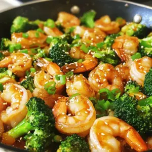 - 1 pound large shrimp, peeled and deveined - 2 cups fresh broccoli florets - 1 tablespoon olive oil - 3 cloves garlic, finely minced - 1 teaspoon fresh ginger, grated - 1/4 cup low-sodium chicken broth - 2 tablespoons soy sauce or tamari - 1 teaspoon sesame oil - Salt and freshly ground pepper to taste - 1/2 teaspoon red pepper flakes (optional for an extra kick) - 2 green onions, finely chopped - Toasted sesame seeds I love using fresh ingredients for this dish. The shrimp adds a sweet flavor, while the broccoli gives a nice crunch. For the main ingredients, I always choose large shrimp. They cook faster and taste great. Fresh broccoli keeps its bright color and crispness when cooked right. Olive oil is my go-to for saut&eacute;ing. It brings a nice richness to the dish. I add garlic and ginger for a punch of flavor. When it comes to flavorings, low-sodium chicken broth adds depth without too much salt. Soy sauce or tamari gives it a savory taste. Sesame oil adds a nutty twist. I suggest using salt and pepper to season as you like. The red pepper flakes can give it a little heat, if that's your thing! For garnishing, green onions add a pop of color and freshness. Toasted sesame seeds provide a delightful crunch. They really enhance the dish! This combination of ingredients creates a balanced and tasty meal. Enjoy making it! {{ingredient_image_2}} First, heat 1 tablespoon of olive oil in a large skillet over medium heat. Once the oil is hot, add 3 cloves of finely minced garlic and 1 teaspoon of grated ginger. Stir them often for about 1 to 2 minutes. You want the garlic to be fragrant and lightly golden, but not burnt. Next, add 2 cups of fresh broccoli florets to the skillet. Pour in 1/4 cup of low-sodium chicken broth. Cover the skillet with a lid and let the broccoli steam for 3 to 4 minutes. This will make the broccoli bright green and tender-crisp. After steaming the broccoli, push it to one side of the skillet. Now, add 1 pound of peeled and deveined shrimp to the empty side. Season the shrimp with salt, freshly ground pepper, and 1/2 teaspoon of red pepper flakes for an extra kick. Cook the shrimp for about 2 to 3 minutes. They will turn pink and opaque when done. Finally, drizzle 2 tablespoons of soy sauce and 1 teaspoon of sesame oil over both the shrimp and broccoli. Stir everything together and heat it through for an additional 2 minutes. This will blend all the flavors nicely. Serve it warm. For a finishing touch, add chopped green onions and toasted sesame seeds on top. - Use fresh shrimp for the best taste. Fresh shrimp adds a sweet, briny flavor to the dish. - Avoid overcooking broccoli. This keeps it bright green and crisp. Cook it just until tender. - Serve the dish in a colorful bowl. This makes it look more appetizing. - Add lemon wedges around the bowl for a fresh touch. The lemon brightens the flavors and adds a zing. - Try adding more spices like paprika or cumin. These spices can give your dish a new twist. - You can swap soy sauce for coconut aminos for a different taste. This makes it a great gluten-free option. Pro Tips Choose Fresh Shrimp: Opt for large, fresh shrimp for the best flavor and texture. If using frozen, ensure they are completely thawed before cooking. Perfectly Cooked Broccoli: To maintain the vibrant color and crunch of broccoli, avoid overcooking. Steam just until tender-crisp for optimal results. Adjust Seasoning: Feel free to adjust the amount of soy sauce and red pepper flakes to suit your taste preferences. A touch of lime juice can also elevate the dish. Presentation Matters: For an eye-catching presentation, serve in a colorful bowl and garnish with additional green onions and sesame seeds just before serving. {{image_4}} You can swap out broccoli for other low-carb veggies. Try zucchini, bell peppers, or asparagus. These options add different textures and flavors. Seasonal veggies like green beans or cauliflower also work great. Using what's in season can boost the taste. If you want to change the protein, chicken or tofu are good choices. For seafood lovers, scallops or fish can fit well too. Just remember, different proteins need different cooking times. Chicken needs more time, about 5-6 minutes. Tofu cooks quickly, taking about 3-4 minutes. Check for doneness to ensure safe eating. You can play with sauces to make this dish even better. Try teriyaki sauce for a sweet twist or sriracha for heat. Mixing in lemon juice adds a fresh zing. If you watch your sodium, use low-sodium soy sauce. Sugar-free options exist too, keeping your meal healthy and tasty. To keep your Low Carb Shrimp & Broccoli Skillet fresh, use an airtight container. Glass containers work well, but plastic ones are fine too. Store it in the fridge for up to three days. After that, the shrimp may lose its texture. When reheating, use a skillet for the best flavor. Heat the skillet on medium-low heat. Add a splash of chicken broth to keep it moist. Stir gently to avoid overcooking the shrimp. This keeps both the shrimp and broccoli crisp. You can also microwave it, but be careful not to overheat. If you want to store it longer, freezing is a good choice. Place the dish in a freezer-safe container. It can last up to three months in the freezer. To defrost, move it to the fridge overnight. Reheat in a skillet with a bit of broth or water to bring back moisture. This dish is low in carbs, making it great for many diets. Each serving has around 6 grams of carbs. Most carbs come from the broccoli. Broccoli is high in fiber and low in sugar. This keeps the carb count low while still being healthy. Yes, you can use frozen shrimp. Just make sure to thaw them first. Place the shrimp in cold water for about 15 minutes. Drain and pat them dry before cooking. This helps the shrimp cook evenly. Frozen shrimp are often just as tasty as fresh ones. Yes, this recipe can be gluten-free. Use tamari instead of soy sauce. Tamari has the same flavor but no gluten. Always check labels to ensure your broth and sauces are gluten-free. This way, everyone can enjoy the dish without worry. To add heat, use more red pepper flakes. You can also add fresh chili peppers or hot sauce. Start with a small amount, then taste. You can always add more if you like it spicy. Adjust it to your liking for the perfect kick! In this blog post, we explored how to make a tasty Low Carb Shrimp and Broccoli Skillet. We covered essential ingredients, step-by-step cooking instructions, and smart tips for enhancing flavor. Whether you're looking for variations or ways to store leftovers, this dish is versatile and easy. Simple, healthy meals can fit into any lifestyle. I hope you enjoy making this dish as much as I do. It&rsquo;s quick, delicious, and full of flavor!