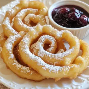 - 1 cup all-purpose flour - 2 tablespoons granulated sugar - 1 teaspoon baking powder - 1/2 teaspoon ground cinnamon - 1/4 teaspoon salt - 1 large egg - 3/4 cup milk - 1/2 teaspoon vanilla extract - Cooking spray These ingredients combine to create the perfect base for your funnel cake bites. Each plays a special role, ensuring they taste amazing. - Powdered sugar for dusting - Creamy chocolate sauce for dipping - Berry compote for dipping While the essential ingredients give the bites their core flavor, the optional ingredients add fun and flair. Dusting with powdered sugar gives a sweet touch, while sauces add exciting flavors. {{ingredient_image_2}} In a large bowl, combine the flour, sugar, baking powder, cinnamon, and salt. Use a whisk to mix these dry ingredients well. This step helps blend the flavors and ensures even cooking. Make sure there are no lumps in the mix. In a separate bowl, crack the egg. Add the milk and vanilla extract to this bowl. Whisk everything together until it is smooth. This mixture will add richness and flavor to the bites. Now, it&rsquo;s time to combine the wet and dry ingredients. Gradually pour the wet mix into the dry mix. Stir gently until just combined. It&rsquo;s okay to have a few lumps. Overmixing can make the bites dense and heavy. First, preheat your air fryer to 375&deg;F (190&deg;C). This ensures a nice, even cook. Next, fill a piping bag or a squeeze bottle with the batter. If you don&rsquo;t have a piping bag, you can use a resealable plastic bag. Just cut a small corner off to make a makeshift bag. Lightly coat the air fryer basket with cooking spray. This prevents the bites from sticking. Squeeze the batter into the basket to make fun shapes. Aim for about 8-10 bites per batch, leaving space between them to expand. Air fry the funnel cake bites for 5-6 minutes. Flip them halfway through for a nice, golden brown color. When done, carefully take them out of the air fryer. Dust with powdered sugar while they&rsquo;re warm for extra sweetness. Enjoy these tasty treats right away! To make perfect funnel cake bites, do not overmix the batter. Mix just until the wet and dry ingredients blend. A few lumps are fine. Overmixing can lead to dense bites, which we want to avoid. The goal is to keep the batter light and airy. This helps the bites puff up nicely in the air fryer. For the best results, preheat your air fryer to 375&deg;F (190&deg;C). This ensures even cooking. Set the timer for 5-6 minutes. Flip the bites halfway through. This gives them a lovely golden brown color on both sides. Make sure to leave enough space between the bites in the basket. This helps them cook evenly. Serve the funnel cake bites warm. Dust them with powdered sugar while still hot for sweetness. Present them on a bright plate to make them pop. Add small bowls of chocolate sauce or berry compote for dipping. This makes for a fun and tasty treat that everyone will enjoy! Pro Tips Use Fresh Ingredients: Ensure your baking powder is fresh for the best rise and texture in your funnel cake bites. Experiment with Flavors: Feel free to add a splash of almond extract or a hint of nutmeg for a unique twist on the classic funnel cake flavor. Maintain Even Cooking: Avoid overcrowding the air fryer basket to ensure even cooking and that each bite gets crispy all around. Serve Immediately: For the best taste and texture, serve the funnel cake bites right after cooking while they are warm and crispy. {{image_4}} You can change the flavor of your funnel cake bites easily. For a chocolate twist, add cocoa powder to the batter. Use about 2 tablespoons of cocoa powder. This will give your bites a rich, chocolate taste. You can also try different spices for unique flavors. Nutmeg adds warmth, while cardamom gives a nice floral note. Just a pinch of either spice can make a big difference! If you want a healthier option, consider using whole wheat flour. This will add fiber and nutrients. You can also use almond milk instead of regular milk. This simple swap makes the bites lighter and dairy-free. These changes keep the taste great while adding healthy benefits. While powdered sugar is classic, you can switch it up! Try drizzling honey or maple syrup for a sweet touch. You can also use fresh fruit like strawberries or blueberries. They add color and a fresh taste. For a fun twist, serve with creamy chocolate sauce or vibrant berry compote for dipping. Your guests will love the variety! To keep your leftover Air Fryer Funnel Cake Bites fresh, store them in the fridge. Place them in an airtight container. This will help them stay tasty for up to three days. If they sit out, they may dry out and lose their deliciousness. When you're ready to enjoy your bites again, reheating them is key. The best way to do this is to use the air fryer. Preheat it to 350&deg;F (175&deg;C) and cook the bites for about 3-5 minutes. This will help them regain their crispy texture. You can also use a regular oven at the same temperature for this task. Want to save some bites for later? Freezing is a great option! First, let them cool completely. Then, place them in a single layer on a baking sheet. Freeze them for about an hour. Once frozen, transfer them to a freezer bag or container. They will stay good for up to two months. When you're ready to eat, just reheat them directly from the freezer. You can make funnel cake bites without a piping bag. Use a resealable plastic bag instead. After filling the bag with batter, snip a small corner. This makes a simple piping tool. You can also use a spoon to drop the batter into the air fryer. Just make sure to form small, even spirals to get that classic funnel cake look. Yes, you can use gluten-free flour. It works well in this recipe. Substitute the all-purpose flour with a 1:1 gluten-free blend. Be sure to check the brand's instructions, as some may need extra liquid. This keeps your bites light and fluffy. Enjoy your tasty treat without gluten! Prevent sticking by spraying the air fryer basket with cooking spray. This creates a non-stick surface for your bites. You can also use parchment paper cut to fit the basket. Just make sure the paper does not block air flow. This way, your funnel cake bites will come out easily and stay intact. Making air fryer funnel cake bites is fun and easy. We covered essential and optional ingredients, step-by-step instructions, tips for perfect texture, and tasty variations. Remember, air fryers can make a big difference in cooking. Experiment with flavors and toppings to find your favorite. Store your leftovers wisely, and don&rsquo;t forget to reheat them right for that crisp. You now have all the knowledge you need to create these treats. Enjoy every bite and make them your own!