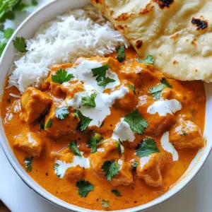 - 500g chicken breast, diced into bite-sized pieces - 1 cup plain yogurt, preferably thick - 2 tablespoons ginger-garlic paste - 1 medium onion, finely chopped - 2 teaspoons garam masala - 1 teaspoon turmeric powder - 1 teaspoon red chili powder (adjust to taste) - Salt, to taste - 3 tablespoons unsalted butter, divided - 2 ripe tomatoes, pureed until smooth - 1/2 cup heavy cream - 2 tablespoons kasuri methi (dried fenugreek leaves), crushed I love using fresh chicken breast for this dish. It stays tender and juicy. The yogurt helps marinate the chicken, making it flavorful. Ginger-garlic paste adds a nice kick. Onions give a sweet note when saut&eacute;ed until golden. Spices bring warmth and depth to the dish. Garam masala is essential for that classic taste. Turmeric adds a rich color. Red chili powder can be adjusted based on how hot you like it. Salt is key to balancing all the flavors. Butter and cream create a rich, velvety sauce. They blend together beautifully and make the dish special. - Fresh coriander leaves - Lemon wedges - Basmati rice or naan Garnishes are where you can get creative. Fresh coriander leaves add color and freshness. Lemon wedges give a zesty touch that brightens the dish. Serving it with fluffy basmati rice or warm naan completes the meal. Each bite is a mix of flavors and textures that delight. {{ingredient_image_2}} First, you need to mix the chicken with yogurt and spices. In a bowl, add: - 500g chicken breast, diced into bite-sized pieces - 1 cup plain yogurt - 2 tablespoons ginger-garlic paste - 2 teaspoons garam masala - 1 teaspoon turmeric powder - 1 teaspoon red chili powder (adjust to taste) - Salt, to taste Stir the mixture well. This helps the chicken soak up all those great flavors. Cover the bowl and let it marinate in the fridge. For best results, marinate for at least 30 minutes. Overnight is even better! Now it&rsquo;s time to cook! Heat a large skillet over medium heat and melt 2 tablespoons of unsalted butter. Once the butter is hot, add one finely chopped onion. Saut&eacute; it until golden brown, which takes about 5 to 7 minutes. This step builds a strong flavor base. Next, add the marinated chicken into the pan. Cook while stirring occasionally until the chicken turns golden and is cooked through. This should take about 8 to 10 minutes. Once the chicken is ready, pour in the pureed tomatoes and let it simmer for 5 to 7 minutes. Stir it from time to time. You want the oil to separate from the sauce, showing that the tomatoes are cooked well. Lower the heat and gently stir in 1/2 cup of heavy cream and the remaining tablespoon of butter. This will make the sauce rich and creamy. Then, add 2 tablespoons of crushed kasuri methi, stirring it in. This adds a lovely aroma and flavor. Now, taste the sauce. If it needs more salt, adjust as needed. Before serving, garnish with fresh coriander leaves to make it look nice. Enjoy your delicious Ultimate Butter Chicken! - For tender butter chicken, use chicken breast. Its lean meat cooks well and stays juicy. - Try marinating the chicken overnight for better flavor. If short on time, even 30 minutes works. - To achieve the perfect simmer, keep your heat low. A gentle simmer lets flavors blend without burning. - For a creamy sauce, add the heavy cream slowly. Stir it in well to keep the sauce smooth and rich. - For plating, use a deep dish. Drizzle cream on top and sprinkle coriander leaves for color. - Serve butter chicken with fluffy basmati rice or warm naan. Both soak up the sauce nicely. Pro Tips Marinate for Maximum Flavor: Allow the chicken to marinate overnight in the yogurt and spices for a richer flavor and tender texture. Use Fresh Ingredients: Whenever possible, use fresh spices and herbs to enhance the dish's aroma and overall taste. Control the Heat: Adjust the amount of red chili powder to your preferred spice level, ensuring a balance that suits your taste. Garnish Smartly: Finish with a drizzle of cream and fresh coriander for a beautiful presentation and added freshness to your dish. {{image_4}} You can easily adapt butter chicken for different diets. For a vegetarian version, swap chicken with paneer or tofu. Both options soak up flavors well and stay tender. Paneer gives a rich, milky taste, while tofu provides a mild base. If you want a dairy-free option, use coconut milk instead of cream. It adds a creamy texture and a hint of sweetness. This change keeps the dish delicious and satisfying. Adjusting the spice level is simple. If you prefer mild butter chicken, use less red chili powder. Start with half a teaspoon and taste as you go. You can always add more heat later. For extra spice, add fresh green chilies or more red chili powder. You can also try swapping spices. Instead of garam masala, use curry powder for a different flavor. Butter chicken is versatile, so why not have fun with it? Try making butter chicken tacos! Use soft tortillas and fill them with the chicken. Top with fresh cilantro and a squeeze of lime. Another idea is butter chicken burgers. Shape the chicken into patties and grill them. Serve on a bun with your favorite toppings. You can even create butter chicken-inspired dishes. Think about butter chicken pasta or pizza. The key is to keep the rich flavors while adding your twist. To keep your butter chicken fresh, place it in a clean container. Use a glass or plastic container with a tight lid. Let it cool before sealing the container. Store it in the fridge for up to four days. To reheat butter chicken, use the stove for the best flavor. Place it in a pan over low heat. Stir it well to heat evenly. If it appears thick, add a splash of water or cream. This helps restore the creamy texture. You can freeze butter chicken for future meals. First, let it cool completely. Then, transfer it to a freezer-safe container. Label it with the date. It will stay good for about three months. To thaw, place it in the fridge overnight. Reheat as mentioned above for the best taste. Butter chicken, or murgh makhani, comes from India. It has roots in Punjabi cuisine. Chefs made it to use leftover tandoori chicken. The dish mixes a creamy tomato sauce with spices. It is now popular worldwide. Butter chicken shows the blend of North Indian flavors. It represents comfort and warmth in many homes. Yes, you can make butter chicken ahead of time. It tastes even better the next day. When you let it sit, the flavors meld together. Store it in an airtight container in the fridge. Consume it within three days for best taste. Reheat it on low heat to keep it creamy. To make butter chicken spicier, increase the red chili powder. You can also add chopped green chilies. Another option is to use a spicy garam masala. Consider adding a dash of cayenne pepper for extra heat. Just remember to taste as you go to find your perfect spice level. Butter chicken pairs well with basmati rice or naan. Both soak up the rich sauce nicely. You can also serve it with roti for a lighter option. A side of cucumber raita cools the heat and adds creaminess. Fresh salad or steamed vegetables work well too. You can use frozen chicken for butter chicken. Just ensure it is fully thawed before cooking. This helps it cook evenly and safely. If you are short on time, you can cook it from frozen. Just increase the cooking time until it reaches 165&deg;F. This blog post covered how to make delicious butter chicken. You learned about key ingredients like chicken, yogurt, and spices. We also discussed marinating and cooking steps to create a flavorful dish. I shared tips for easy prep and serving suggestions to delight your guests. Incorporate variations to suit your diet or taste. Remember, this dish can also be stored and reheated with care. Enjoy your butter chicken and impress everyone who tastes it!