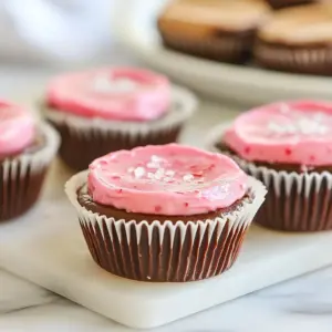 For these delightful strawberry peanut butter cups, gather the following ingredients: - 1 cup smooth peanut butter - 1 cup fresh strawberries, pureed - 1 cup dark chocolate chips - 2 tablespoons coconut oil If you want a sweeter treat, consider adding: - 1 tablespoon honey - 1 tablespoon maple syrup These sweeteners help balance the flavors. Use them according to your taste. You may skip them if your peanut butter is sweet enough. To finish your cups, you can add: - Sea salt, for garnish A sprinkle of sea salt enhances flavor. It adds a nice contrast to the sweetness. You can also garnish with whole strawberries for a pretty look. {{ingredient_image_2}} Start by lining your muffin tin with cupcake liners. This step is key! It makes it easy to remove the cups later. Make sure each cup is fully lined. This will help keep your treats intact. In a medium bowl, combine 1 cup of smooth peanut butter and honey or maple syrup, if you want it sweeter. Mix until everything is smooth and creamy. The texture should be thick but easy to spread. This will be the main filling for your cups. For the chocolate, grab a microwave-safe bowl. Add 1 cup of dark chocolate chips and 2 tablespoons of coconut oil. Heat in 30-second intervals, stirring in between. You want it to melt smoothly. If you prefer, you can use a double boiler on the stovetop. Spoon about 1 tablespoon of melted chocolate into each cupcake liner. Use the back of a spoon to spread it evenly. Place the muffin tin in the freezer for about 10 minutes. This will help the chocolate set. Once it is firm, take it out and add 1-2 tablespoons of the peanut butter mixture on top. Press it down gently to flatten it. Next, drizzle 1 tablespoon of strawberry puree over the peanut butter mix. Use a toothpick or the spoon to swirl the strawberry in. This adds a nice fruity flavor. Finally, pour more melted chocolate over everything. Aim for a smooth finish on top. Sprinkle a pinch of sea salt on each cup. This balances the sweetness and enhances the flavors. Place the muffin tin back in the freezer for 30-40 minutes until they are firm. Once set, gently pull the cups from the liners. Serve chilled or let them come to room temperature for a different texture. Enjoy your Strawberry Peanut Butter Cups! To get smooth layers in your cups, start with well-mixed ingredients. Mix the peanut butter and sweetener until creamy. When you pour chocolate, ensure it is fully melted. Use a spoon to gently spread it evenly in the muffin tin. This helps keep the layers even and nice. Remember to freeze each layer before adding the next. This step keeps them from mixing and creates clear lines. Melting chocolate can be tricky. I recommend using the microwave for ease. Place your chocolate chips and coconut oil in a bowl. Heat in 30-second bursts. Stir after each burst. This method helps avoid burning. If you prefer a double boiler, fill a pot with water and heat it. Place the bowl on top, ensuring it does not touch the water. Stir until it melts smoothly. A well-melted chocolate gives a shiny finish to your cups. To keep your cups fresh, store them in an airtight container. You can place parchment paper between layers to prevent sticking. Keep them in the fridge for up to a week. For longer storage, freeze them. Just make sure to wrap each cup in plastic wrap. When you want to eat them, let them thaw at room temperature for a few minutes. This way, they stay tasty and fresh for longer. Pro Tips Use High-Quality Chocolate: Opt for high-quality dark chocolate chips for a richer flavor and smoother melting experience. Chill Between Layers: Ensure each layer is fully chilled before adding the next to prevent mixing and maintain distinct layers. Experiment with Flavors: Feel free to add a splash of vanilla extract to the peanut butter mix for an extra layer of flavor. Storage Tips: Store the cups in an airtight container in the freezer for up to a month for a quick and delicious treat anytime. {{image_4}} You can switch up the nut butter for fun. Almond butter works great in this recipe. Cashew butter offers a creamy twist. Sunflower seed butter is perfect for nut-free options. Each choice brings its own flavor and texture. Feel free to experiment with what you love! Strawberries shine, but other fruits can steal the show! Try raspberries for a tart kick. Bananas add a sweet, creamy layer. Mango brings a tropical vibe. Just make sure the puree is smooth. This keeps the layers nice and even. Want to jazz it up? Add a splash of vanilla extract for warmth. Almond extract adds a lovely nutty touch. A bit of citrus zest can brighten the flavor. A pinch of cinnamon can bring out the sweetness. These small changes can make a big impact! To keep your strawberry peanut butter cups fresh, store them in the fridge. Use an airtight container for best results. If you stack the cups, separate layers with parchment paper to avoid sticking. This way, your treats stay intact and tasty. These cups last about a week in the fridge. For longer storage, you can freeze them. They stay good for up to two months in the freezer. Just make sure to wrap them tightly in plastic wrap before placing them in a freezer-safe bag. When you&rsquo;re ready to enjoy frozen cups, take them out of the freezer. Let them thaw in the fridge for a few hours. This helps maintain their texture and flavor. If you're in a hurry, you can leave them at room temperature for about 30 minutes. Enjoy your treat when it&rsquo;s soft and ready! Yes, you can use milk chocolate. Milk chocolate will give a sweeter taste. It melts well and works just like dark chocolate. However, the flavor will change. Dark chocolate is richer and adds depth. Yes, you can make these cups vegan. Use almond or cashew butter instead of peanut butter. For chocolate, choose a dairy-free version. Instead of honey, use maple syrup. This way, you keep it plant-based and tasty! Your cups are set when they feel firm to touch. After freezing, they should not be soft. Check the edges; they should hold shape well. If they seem too soft, freeze them a bit longer. Absolutely! You can make these cups a few days ahead. Store them in the fridge or freezer. If frozen, let them thaw for a bit before enjoying. This makes for a quick, yummy treat later! These cups are great on their own! You can serve them with fresh strawberries or whipped cream. Pair them with a scoop of vanilla ice cream for extra delight. They also go well with a cold glass of almond milk! You learned how to make tasty Strawberry Peanut Butter Cups. We covered ingredients, step-by-step instructions, and helpful tips. You can also explore fun variations and smart storage options. These treats are easy to customize and great for sharing. I suggest trying different flavors and nut butters. Enjoy the process and have fun in the kitchen. You can impress your friends with these delicious cups.