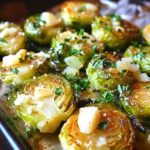 - 1 lb Brussels sprouts, trimmed and halved - 4 cloves garlic, finely minced - 3 tablespoons extra virgin olive oil - 1 teaspoon coarse salt - 1/2 teaspoon freshly ground black pepper - 1/2 cup freshly grated Parmesan cheese - 1/2 teaspoon red pepper flakes (for a kick) - 2 tablespoons balsamic vinegar (for a tangy finish) - Fresh parsley, finely chopped (for garnish) - Large mixing bowl - Baking sheet - Chef's knife - Cutting board - Measuring spoons - Grater for the cheese These ingredients make the Brussels sprouts crispy and flavorful. The garlic adds a rich taste, while Parmesan creates a cheesy touch. If you want more heat, add red pepper flakes. Balsamic vinegar gives a nice tang. Remember to have fun and play with flavors! {{ingredient_image_2}} Start by washing the Brussels sprouts under cold water. Trim off the tough ends and cut them in half. This helps them cook evenly. In a large mixing bowl, add the halved sprouts, minced garlic, olive oil, salt, pepper, and red pepper flakes if you want some heat. Mix everything well, making sure each sprout gets coated. Preheat your oven to 400&deg;F (200&deg;C). Spread the seasoned Brussels sprouts on a baking sheet in a single layer. This step is key to getting them crispy. Roast for about 20-25 minutes. Halfway through, give them a gentle toss. This helps them brown nicely on all sides. When the Brussels sprouts are golden and crispy, take them out. Sprinkle the grated Parmesan cheese on top. Return to the oven for another 5 minutes. This melts the cheese and gives a nice crust. Drizzle balsamic vinegar over the finished dish and toss gently. Garnish with parsley before serving. Enjoy! To get those Brussels sprouts crispy, start with dry sprouts. After washing, pat them dry with a towel. Use enough olive oil; it helps with browning. Spread them out in one layer on the baking sheet. If they touch, they will steam instead of roast. Toss them halfway through cooking for even crispiness. Garlic brings a great taste, but you can add more. Try lemon zest for brightness or a dash of soy sauce for depth. If you like heat, the red pepper flakes add a nice kick. For a twist, add some smoked paprika. Mixing flavors keeps every bite exciting. Serve these Brussels sprouts hot for the best taste. They look great on a colorful platter. Drizzle extra balsamic vinegar for a tangy note. Top with more fresh parsley for color and freshness. Pair them with grilled chicken or fish for a full meal. Enjoy them as a side or a tasty snack! Pro Tips Choosing the Right Brussels Sprouts: Opt for smaller Brussels sprouts; they are sweeter and tend to cook more evenly. Maximizing Crispiness: Ensure the Brussels sprouts are spread out on the baking sheet without overcrowding to achieve that perfect crispy texture. Cheese Variations: Experiment with different types of cheese like Pecorino Romano or Gruy&egrave;re for a unique flavor twist. Adding More Flavor: Consider tossing in some lemon zest or a squeeze of fresh lemon juice before serving for an extra layer of brightness. {{image_4}} You can boost the nutrition of your Brussels sprouts easily. Here are some great add-ins: - Nuts: Walnuts or almonds add crunch and healthy fats. - Seeds: Pumpkin seeds offer protein and a nice texture. - Cruciferous Veggies: Toss in some chopped kale or broccoli for extra vitamins. - Cheese: Try adding feta or goat cheese for a different flavor profile. These add-ins work well with the garlic and Parmesan. They make the dish even more tasty and healthy. This recipe is naturally gluten-free. Use fresh ingredients to ensure safety. Here are some tips: - Make sure your Parmesan cheese is gluten-free, as some brands may add fillers. - Avoid any sauces that may contain gluten. Stick to balsamic vinegar, which has no gluten. This way, everyone can enjoy this dish without worry. You can adapt this dish to fit the seasons. Here are some ideas: - Fall: Add butternut squash for a sweet touch. - Winter: Mix in some roasted carrots for extra color and flavor. - Spring: Include fresh asparagus for a bright twist. - Summer: Toss in cherry tomatoes for a juicy burst. These seasonal variations keep the dish fresh and exciting all year round! To keep your leftovers fresh, store them in an airtight container. Make sure to let them cool first. Place the container in the fridge. They will stay good for about 3 to 4 days. Be sure to label the container with the date. This helps you track freshness. When you are ready to enjoy your leftovers, preheat the oven to 350&deg;F (175&deg;C). Spread the Brussels sprouts on a baking sheet. Roast them for about 10-15 minutes. This keeps them crispy and tasty. You can also use a microwave for quick reheating. Just heat for 1-2 minutes, but they may lose some crispness. You can freeze Brussels sprouts to enjoy later. First, blanch them for 3-5 minutes in boiling water. Then, quickly cool them in ice water. Drain well and place them in freezer bags. Squeeze out as much air as possible. Label the bags with the date. They can last up to 6 months in the freezer. When ready, thaw in the fridge before cooking. Yes, you can use frozen Brussels sprouts. However, fresh sprouts give the best flavor. If using frozen, thaw them first. Drain any excess water. This helps them roast better and get crispy. Garlic Parmesan Roasted Brussels Sprouts taste great with many dishes. They pair well with: - Roast chicken - Grilled steak - Baked salmon - Quinoa salad - Pasta dishes These sides enhance the meal and bring out the flavors of the sprouts. You can tell when Brussels sprouts are done by their color and texture. They should be golden brown and crispy on the outside. When you pierce them with a fork, they should feel tender but not mushy. Check around the 20-minute mark and toss them halfway for even cooking. Roasting Brussels sprouts is simple and rewarding. We covered the key ingredients and tools you need. I walked you through the prepping, roasting, and serving steps. You&rsquo;ve also learned tips for crispiness and possible variations. Store leftovers properly for future meals. With this knowledge, you can make tasty dishes that impress anyone. Enjoy exploring flavors and sharing your culinary creations! You have everything you need to get started now.