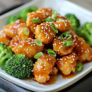 - 1 lb boneless, skinless chicken breast, cut into bite-sized pieces - 1/4 cup low-sodium soy sauce - 1/4 cup freshly squeezed orange juice - Zest of 1 orange - 2 tablespoons honey or maple syrup (for sweetness) - 1 tablespoon sesame oil (for depth of flavor) - 2 teaspoons cornstarch mixed with 2 teaspoons water (for thickening) - 1 tablespoon fresh ginger, minced (for warmth) - 2 garlic cloves, minced (for aromatic flavor) - 1 tablespoon sesame seeds (for crunch) - 2 green onions, thinly sliced (for garnish) - Salt and pepper to taste - 1 cup steamed broccoli (optional, for serving) In this recipe, I focus on fresh and simple ingredients. You need chicken breast as the main protein. It cooks quickly and stays juicy. The sauce combines low-sodium soy sauce and fresh orange juice. This mix gives a sweet and savory flavor. Adding orange zest brightens the dish. Honey or maple syrup adds a touch of sweetness. Sesame oil brings depth to the sauce. Minced ginger gives warmth, and garlic adds great aroma. For thickening, use cornstarch mixed with water. This keeps the sauce smooth. Sesame seeds add a nice crunch, while green onions provide a fresh garnish. Optional broccoli adds color and nutrients. It&rsquo;s a great way to round out the meal. You can serve this dish over the broccoli for a healthy touch. If you love bright flavors, this recipe is for you! {{ingredient_image_2}} Start by whisking together the liquid ingredients. In a medium bowl, mix the low-sodium soy sauce, freshly squeezed orange juice, orange zest, honey or maple syrup, sesame oil, minced ginger, and minced garlic. Make sure everything blends well. This sauce will add a lot of flavor to your chicken. Set aside a small portion of the sauce. You will drizzle this over the dish when you serve it. Next, heat a large non-stick skillet or wok over medium-high heat. Wait until it is hot. Once ready, add the bite-sized pieces of chicken. Spread them out in one layer for even cooking. Season with salt and pepper to taste. Cook the chicken for about 5 to 7 minutes. Stir occasionally. You want the chicken to be fully cooked and golden brown on the outside. Now it&rsquo;s time to combine everything. Carefully pour the prepared orange sauce over the cooked chicken in the skillet. Make sure to coat all the chicken pieces evenly. Bring the mixture to a gentle simmer. This helps the flavors meld together. Then, add the cornstarch mixture to the skillet. Stir continuously for about 1 to 2 minutes. This will thicken the sauce. Once thickened, remove the skillet from heat. Finally, gently stir in the sesame seeds and half of the sliced green onions into the chicken mixture. This adds a nice crunch and flavor. When serving, spoon the orange sesame chicken over a bed of steamed broccoli if you like. Drizzle the reserved orange sauce over the top and garnish with the rest of the green onions. Enjoy your meal! - Ensuring chicken is cooked evenly: Cut your chicken into small, even pieces. This helps them cook at the same rate. When cooking, spread the pieces out in the skillet. Avoid overcrowding. Stir occasionally to brown all sides well. Aim for an internal temperature of 165&deg;F for safe eating. - Achieving the right sauce consistency: Start with your sauce mixture in a bowl. After cooking the chicken, add the sauce to the pan. Let it simmer gently. This allows the flavors to meld. When thickening, use the cornstarch mixture. Stir it in quickly and keep mixing for one to two minutes. The sauce should be glossy and cling to the chicken. - Suggested additions for flavor boost: Try adding crushed red pepper for heat. A splash of rice vinegar can add a nice tang. You can also toss in some bell peppers or snap peas for added crunch and color. - Alternative sweetener options: If you want a different sweetness, use agave nectar or coconut sugar. These can add unique flavors while keeping it healthy. Adjust the amount to suit your taste, starting with less and adding more if needed. Pro Tips Marinate for More Flavor: Allow the chicken to marinate in the sauce for at least 30 minutes before cooking. This enhances the flavor and tenderness of the chicken. Adjust Sweetness to Taste: Depending on your preference, you can increase or decrease the amount of honey or maple syrup in the sauce for a sweeter or less sweet dish. Add More Veggies: Feel free to incorporate additional vegetables like bell peppers or snap peas into the stir-fry for added nutrition and color. Serve with Rice or Quinoa: For a complete meal, serve the orange sesame chicken over brown rice or quinoa to provide a healthy grain option. {{image_4}} If you want to switch things up, you can try different proteins. Instead of chicken, use tofu or shrimp. Tofu works well because it absorbs flavors. Shrimp cooks quickly and adds a nice texture. You can also change the veggies. Broccoli is great, but you can add bell peppers, snap peas, or carrots. These add color and crunch. Feel free to mix and match based on what you like or have on hand. Pair this dish with whole grains for a balanced meal. Brown rice or quinoa works well. They soak up the sauce nicely and provide fiber. For a complete meal, add a fresh salad or steamed vegetables. This gives you extra vitamins and makes your plate look vibrant. Try a simple cucumber salad or a side of roasted sweet potatoes for a tasty twist. To store your Healthy Orange Sesame Chicken, let it cool down first. Once cool, place it in an airtight container. This helps keep the chicken fresh. You can refrigerate it for up to three days. If you want to keep it longer, freeze it. Use freezer-safe bags or containers for freezing. Just make sure to remove as much air as possible. This will help avoid freezer burn. When you're ready to eat the leftovers, you can reheat them easily. Use a microwave for quick reheating. Place the chicken in a microwave-safe dish and cover it. Heat it in short bursts, stirring in between. This helps heat evenly. You can also reheat in a skillet. Add a splash of water to keep it moist. Heat on medium-low until warmed through. Either method keeps the flavors and texture nice. Enjoy your meal! This dish is healthy because it uses lean chicken breast, which is low in fat and high in protein. The low-sodium soy sauce helps cut down on salt. Fresh orange juice adds vitamin C, while honey or maple syrup provides natural sweetness. Ginger and garlic not only boost flavor but also offer health benefits, like anti-inflammatory properties. Adding broccoli as a side gives you fiber and essential vitamins. Yes, you can easily make this dish gluten-free. Simply swap the low-sodium soy sauce with gluten-free soy sauce or tamari. Ensure that any additional sauces you use are also gluten-free. This way, you can enjoy the same great taste without gluten. To change the sweetness, start by using less honey or maple syrup. Taste the sauce after mixing it and add more if needed. You can also try adding a bit of orange zest for a sweet kick without extra sugar. Balancing flavors is key, so taste as you go! In this blog post, I covered how to make Orange Sesame Chicken from start to finish. We explored ingredients, step-by-step cooking, and tips for a great meal. Remember, you can make it your own with different ingredients and flavors. Storing leftovers and reheating properly helps save time. This dish is not only tasty but also healthy. I hope you try this recipe and enjoy the flavor and ease it brings to your table.