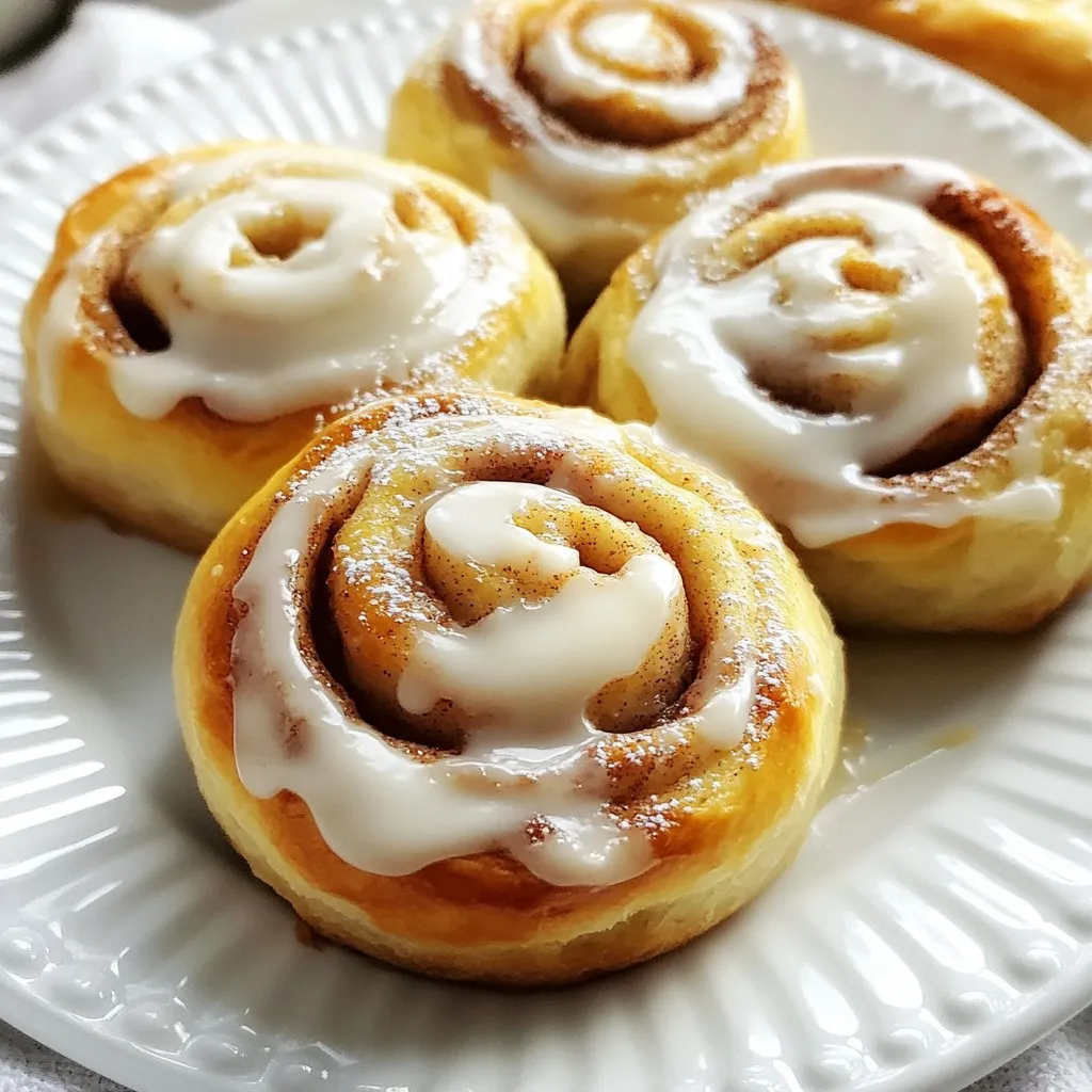 To make these delightful rolls, you will need the following ingredients: - 4 cups all-purpose flour - 1/4 cup granulated sugar - 1 packet (2 1/4 teaspoons) instant yeast - 1 teaspoon salt - 1/2 cup whole milk, warmed - 1/2 cup unsalted butter, melted - 2 large eggs - 1 tablespoon ground cinnamon - 1/2 cup brown sugar, packed - 1/4 cup unsalted butter, softened (for filling) - 1 cup powdered sugar (for frosting) - 2 tablespoons cream cheese, softened (for frosting) - 1-2 tablespoons milk (to achieve desired frosting consistency) Using high-quality ingredients makes a big difference. Here are some tips: - Flour: Use all-purpose flour for the best texture. Bread flour can add chewiness. - Sugar: Granulated sugar gives sweetness. You can use coconut sugar for a healthier option. - Yeast: Instant yeast works fast. Active dry yeast is fine but may need activation. - Milk: Whole milk adds richness. You can use almond milk or oat milk for a dairy-free version. - Butter: Unsalted butter allows you to control salt levels. Coconut oil is a good dairy-free swap. - Cinnamon: Freshly ground cinnamon enhances flavor. Always check for freshness. These notes help ensure your cinnamon rolls turn out soft and tasty! {{ingredient_image_2}} To start, gather your ingredients. You will need 4 cups of all-purpose flour, 1/4 cup of granulated sugar, 1 packet of instant yeast, and 1 teaspoon of salt. In a large bowl, whisk together 2 cups of flour, sugar, yeast, and salt. Next, mix 1/2 cup of warmed whole milk, 1/2 cup of melted unsalted butter, and 2 large eggs in another bowl. Pour this wet mix into the dry ingredients. Stir it with a spatula until combined. Now, gradually add the remaining flour. Do this cup by cup. Keep mixing until the dough pulls away from the bowl. Transfer it to a floured surface. Knead the dough for about 5 to 7 minutes until it feels smooth and elastic. If it sticks, add a touch more flour. Shape the dough into a ball. Place it in a greased bowl, then cover it with a damp cloth. Let it rise in a warm spot for about 1 hour. It should double in size. Once your dough has risen, gently punch it down. Roll it out into a rectangle, about 16x12 inches. Spread 1/4 cup of softened unsalted butter over the dough. In a small bowl, mix 1/2 cup of packed brown sugar with 1 tablespoon of ground cinnamon. Sprinkle this mix evenly over the buttered dough. Start rolling from one long edge, making a tight log. Pinch the seams to seal it well. Use a sharp knife or dental floss to cut the log into 12 equal pieces. Place these pieces in a greased baking dish, leaving some space between them. Cover the rolls loosely with plastic wrap. Let them rise again for 30 minutes. This helps them puff up nicely. Preheat your oven to 375°F (190°C). When the rolls have risen, bake them for 25 to 30 minutes. They should turn a lovely golden brown. While they bake, make the frosting. Mix 1 cup of powdered sugar with 2 tablespoons of softened cream cheese. Add 1 to 2 tablespoons of milk to get a smooth mix. After the rolls are done, let them cool for about 10 minutes. Then, drizzle the frosting over the warm rolls. Enjoy your fluffy homemade cinnamon rolls! To get those perfect fluffy rolls, follow these tips: - Use Fresh Yeast: Always check the date on your yeast. Fresh yeast helps the dough rise well. - Warm Ingredients: Use warm milk and melted butter. This helps activate the yeast faster. - Knead Well: Knead the dough until it's smooth and elastic. This creates good gluten structure. - Let It Rise: Allow the dough to rise in a warm place. This makes the rolls airy and light. - Don’t Rush: Give the dough enough time to rise. A slow rise makes it fluffier. Avoid these common mistakes for the best results: - Too Much Flour: Adding too much flour makes the dough dry. Only use what you need. - Skimping on Kneading: Not kneading enough can lead to dense rolls. Knead until you feel the dough spring back. - Skipping the Second Rise: Don’t skip the second rise after cutting the rolls. This step adds more air. - Wrong Oven Temperature: Always preheat your oven. Baking at the right temperature is key for the best texture. The right tools make baking easier and fun: - Mixing Bowls: Use large, sturdy mixing bowls for combining ingredients. - Rolling Pin: A good rolling pin makes it easy to shape the dough. - Baking Dish: Use a deep baking dish to hold the rolls snugly. - Sharp Knife: A sharp knife or dental floss helps cut clean slices without squishing the dough. - Kitchen Scale: If you have one, a scale helps measure flour accurately for the best texture. Pro Tips Use Fresh Ingredients: Always use fresh yeast and high-quality butter for the best flavor and texture in your cinnamon rolls. Perfect Rising Conditions: Ensure the dough rises in a warm, draft-free area. If your kitchen is cool, consider using the oven with the light on to create a warm environment. Adjusting Dough Consistency: If your dough is too sticky while kneading, add flour a tablespoon at a time until it’s smooth and elastic without becoming dry. Frosting Tips: For a creamier frosting, blend the cream cheese and powdered sugar thoroughly before adding milk. Adjust the milk gradually for desired consistency. {{image_4}} You can spice up your cinnamon rolls with fun flavors. Adding nuts is a great way to enhance texture. Walnuts or pecans work well. You can also try chocolate! Just sprinkle mini chocolate chips over the brown sugar and cinnamon filling. This adds a sweet touch that many love. The classic frosting is simple, but you can try other flavors too. For a twist, mix in cocoa powder for chocolate frosting. You might add vanilla extract for a richer taste. Another option is to use a simple glaze made with powdered sugar and milk. It’s quick and easy! If you need gluten-free rolls, swap regular flour for gluten-free flour. Ensure the flour blend contains xanthan gum. For vegan options, replace eggs with flax eggs and use plant-based milk and butter. These changes keep the rolls soft and fluffy while meeting dietary needs. To keep your leftover cinnamon rolls fresh, place them in an airtight container. Make sure they cool completely before sealing. This way, they won’t get soggy. You can also wrap them tightly in plastic wrap. Store them at room temperature for up to three days. If you want them to last longer, consider refrigerating them. However, this may change their texture. When you’re ready to enjoy your cinnamon rolls again, reheating is simple. Preheat your oven to 350°F (175°C). Place the rolls on a baking sheet, and cover them with aluminum foil. This helps keep them soft. Heat for about 10-15 minutes. You can also use a microwave for quick reheating. Just place a roll on a plate and microwave for 15-20 seconds. Adding a small cup of water in the microwave helps keep them moist. If you want to save your cinnamon rolls for later, freezing is a great option. Allow them to cool completely first. Then, wrap each roll in plastic wrap and place them in a freezer bag. Remove as much air as possible. You can freeze them for up to three months. When you’re ready to eat them, thaw them overnight in the fridge. Then, reheat as mentioned above. Enjoy fresh-tasting cinnamon rolls whenever you want! To help your cinnamon rolls rise higher, focus on a few key steps. First, ensure your yeast is fresh. Old yeast may not activate well. Second, keep your dough warm while it rises. A warm, draft-free spot helps yeast work better. Lastly, do not skip the second rise after shaping. This step lets the rolls puff up more. With these tips, you will enjoy light, fluffy rolls. Yes, you can use active dry yeast instead of instant yeast. However, you must activate it first. To do this, mix the yeast with warm water and a pinch of sugar. Let it sit for about 5-10 minutes until it bubbles. Then, add it to your dough mixture. Active dry yeast takes longer to rise, so plan for extra time. The rolls will still taste great. To make cinnamon rolls ahead of time, prepare the dough and shape the rolls. After shaping, place them in a greased dish. Cover the dish with plastic wrap and store it in the fridge. You can keep them there overnight or for up to 24 hours. When ready to bake, let them sit at room temperature for about 30 minutes. Then, allow them to rise before baking. This method saves time and gives you fresh rolls when you want them. Fluffy homemade cinnamon rolls start with quality ingredients and careful steps. You learned how to prepare dough, shape rolls, bake, and frost them. I shared tips for fluffiness and mistakes to avoid. You explored flavor variations and learned how to store leftovers. Using these insights will help you make perfect rolls every time. Enjoy your baking journey and share your tasty results with friends! Remember, practice makes perfect, so keep trying new ideas.