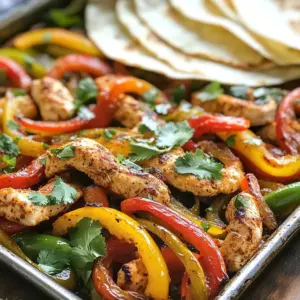 For these chicken fajitas, gather these main items: - 2 large chicken breasts, thinly sliced into strips - 1 red bell pepper, sliced into thin strips - 1 green bell pepper, sliced into thin strips - 1 yellow onion, sliced into rings These ingredients provide a great mix of flavors and colors. The chicken gives protein, while the peppers and onion add sweetness and crunch. Next, you need these spices to bring out the taste: - 3 tablespoons extra virgin olive oil - 2 teaspoons chili powder - 1 teaspoon ground cumin - 1 teaspoon smoked paprika - Sea salt and freshly cracked black pepper to taste - Juice of 1 lime These spices create a warm and smoky flavor. The lime juice adds a fresh kick that brightens the dish. Finally, consider these garnishes and serving ideas: - Fresh cilantro leaves, chopped, for garnish - Warm tortillas, for serving Cilantro adds a fresh note, while warm tortillas make it easy to enjoy. You can also add toppings like salsa or guacamole for extra flavor. {{ingredient_image_2}} First, set your oven to 450&deg;F (230&deg;C). This high heat helps the chicken and veggies roast well. While the oven heats, prepare your ingredients. Slice the chicken breasts into thin strips. Cut the red and green bell peppers into thin strips, and slice the onion into rings. Having everything ready makes cooking smooth. In a large bowl, combine the sliced chicken, bell peppers, and onion. Next, drizzle three tablespoons of extra virgin olive oil over them. Sprinkle in two teaspoons of chili powder, one teaspoon of ground cumin, and one teaspoon of smoked paprika. Add sea salt and black pepper to your taste. Use your hands or a spatula to mix until everything is well-coated. This step is crucial for flavor. Now, spread the chicken and vegetable mix evenly on a large, rimmed sheet pan. Avoid overcrowding to ensure even cooking. Place the pan in your preheated oven. Roast for 20-25 minutes. Halfway through, stir the mix to cook it evenly. The chicken should no longer be pink, and the veggies should be tender with slight char marks. Once done, remove the pan and squeeze the juice of one lime over the dish for a zesty kick. Garnish with fresh cilantro leaves. Serve hot with warm tortillas. Enjoy your meal! To get perfectly cooked chicken, slice it thinly. Thin strips cook faster and stay juicy. Use fresh chicken breasts for the best flavor. Make sure your oven is preheated to 450&deg;F. This high heat helps the chicken roast quickly and evenly. Stir the chicken halfway through cooking. This gives you even browning and prevents any dry spots. For the best vegetable texture, cut your peppers and onions into thin strips. This helps them cook at the same rate as the chicken. Use a mix of red and green peppers for color and flavor. Spread everything out on the sheet pan. Avoid overcrowding to allow steam to escape. This ensures your veggies get nice and charred, giving you a tasty crunch. Serve your fajitas straight from the sheet pan for a fun, casual look. You can also plate them individually. Place warm tortillas on the side for easy wrapping. Top with fresh cilantro for a pop of color. Add lime wedges for extra zest. For more flavor, consider small bowls of salsa or guacamole. This way, everyone can customize their fajitas just how they like! Pro Tips Choose the Right Chicken: Opt for organic, free-range chicken breasts for better flavor and texture. Don't Skip the Lime: Fresh lime juice not only adds brightness but also balances the spices beautifully. Customize Your Spices: Feel free to adjust the spice levels by adding more chili powder or including jalape&ntilde;os for extra heat. Serve Immediately: For the best taste and texture, serve the fajitas right out of the oven while they're still sizzling hot. {{image_4}} You can easily swap chicken for beef or shrimp. This change gives a fresh taste. Try using zucchini or mushrooms instead of bell peppers. They add a nice texture. You can also use corn for a sweet crunch. If you want a vegetarian option, go for tofu. It soaks up flavors well. Spice things up with different seasonings. Use taco seasoning for a classic twist. For a smoky depth, add chipotle powder. If you love heat, cayenne pepper brings the fire. You can also mix in garlic powder for more flavor. Each spice gives a new vibe to your fajitas. Tortillas are great, but there are other fun ways to serve fajitas. Try over rice for a filling meal. You can even use lettuce leaves for a low-carb option. Another idea is to layer the fajita mix on nachos. Top with cheese and bake until bubbly. Each option makes fajitas exciting and new! To keep your Minute Sheet Pan Chicken Fajitas fresh, store them in an airtight container. Allow the fajitas to cool before sealing. This helps prevent moisture buildup. Store them in the fridge for up to three days. If you plan to eat them later, make sure to use a clean spoon to avoid contamination. Reheat your fajitas in the oven for the best texture. Preheat your oven to 350&deg;F (175&deg;C). Place the fajitas on a baking sheet and cover with foil. Heat for about 15 minutes or until warmed through. If you&rsquo;re in a hurry, you can use the microwave. Place the fajitas in a microwave-safe dish and cover. Heat in 30-second intervals until hot. You can freeze the fajitas for later use. Place cooled fajitas in a freezer-safe bag or container. Remove as much air as possible before sealing. They can last in the freezer for up to three months. To thaw, move them to the fridge overnight. Reheat as mentioned above for the best taste and texture. It takes about 35 minutes to make these fajitas. You spend 10 minutes prepping the food. Then, you roast the chicken and veggies for 20 to 25 minutes. This quick method is perfect for busy nights. I do not recommend using frozen chicken. It takes longer to cook and may not cook evenly. Fresh chicken helps keep the fajitas tender and juicy. If you have only frozen chicken, thaw it first in the fridge. You can serve fajitas with warm tortillas. Add toppings like salsa, guacamole, or sour cream. Rice or beans also pair well. For a fresh touch, add a side salad or corn. Enjoy customizing your meal! We covered all you need for delicious chicken fajitas. You learned the ingredients, cooking steps, and tips for perfect results. Remember, variations can add fun. Store leftovers right, and they&rsquo;ll taste great later. This dish is easy, fun, and full of flavor. Try it out next time you cook! Enjoy your meal and share it with friends!