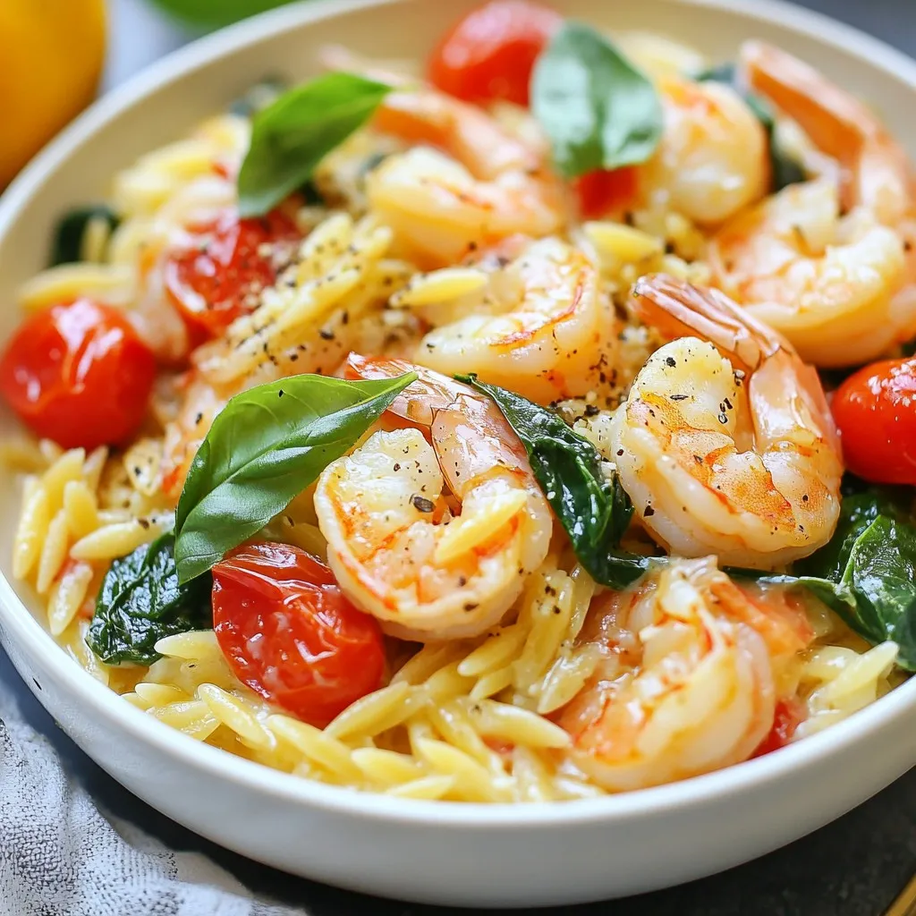 Parmesan Shrimp Orzo Skillet Quick and Tasty Meal